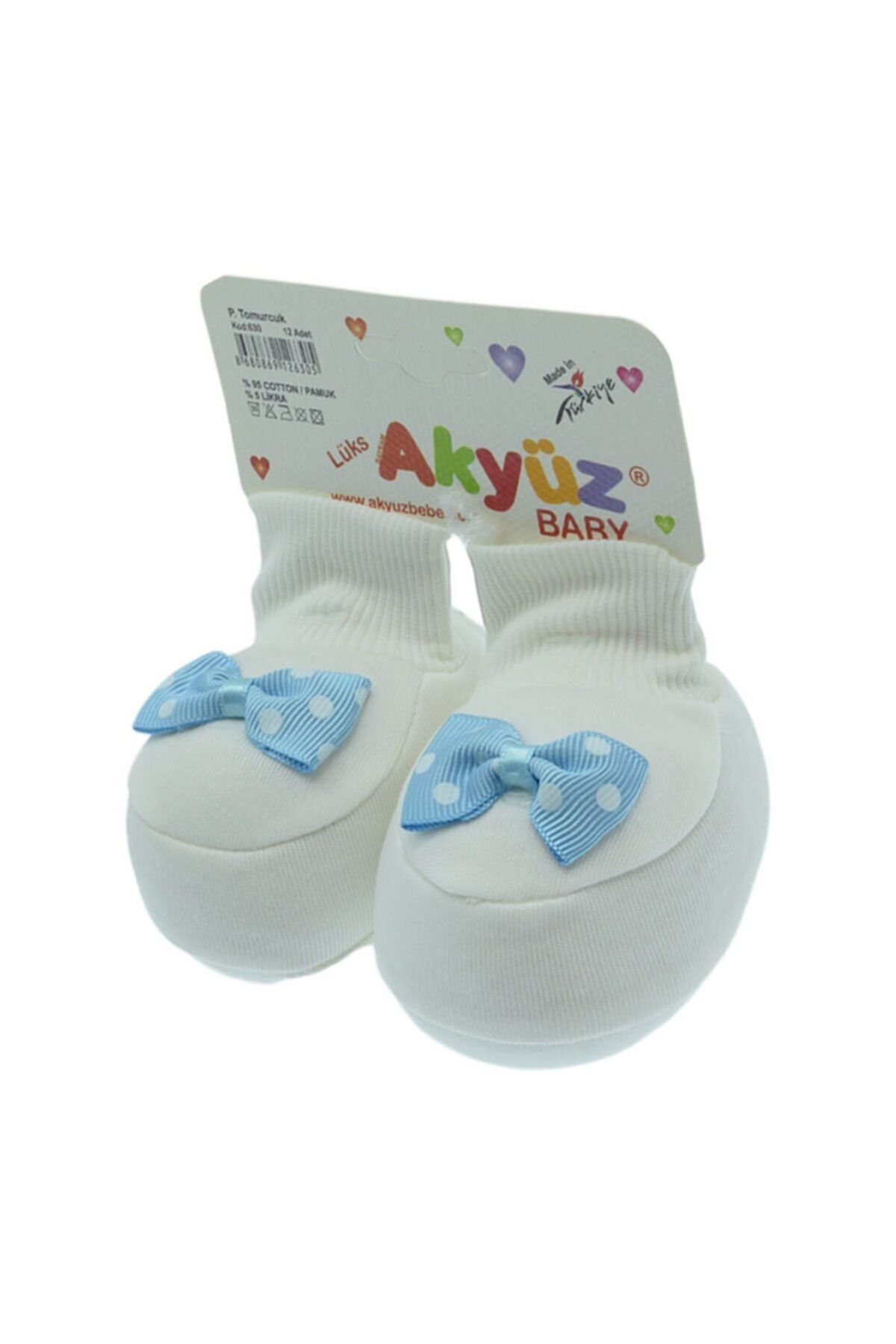 Akyüz Bebe Erkek Bebek Fiyonklu Patik