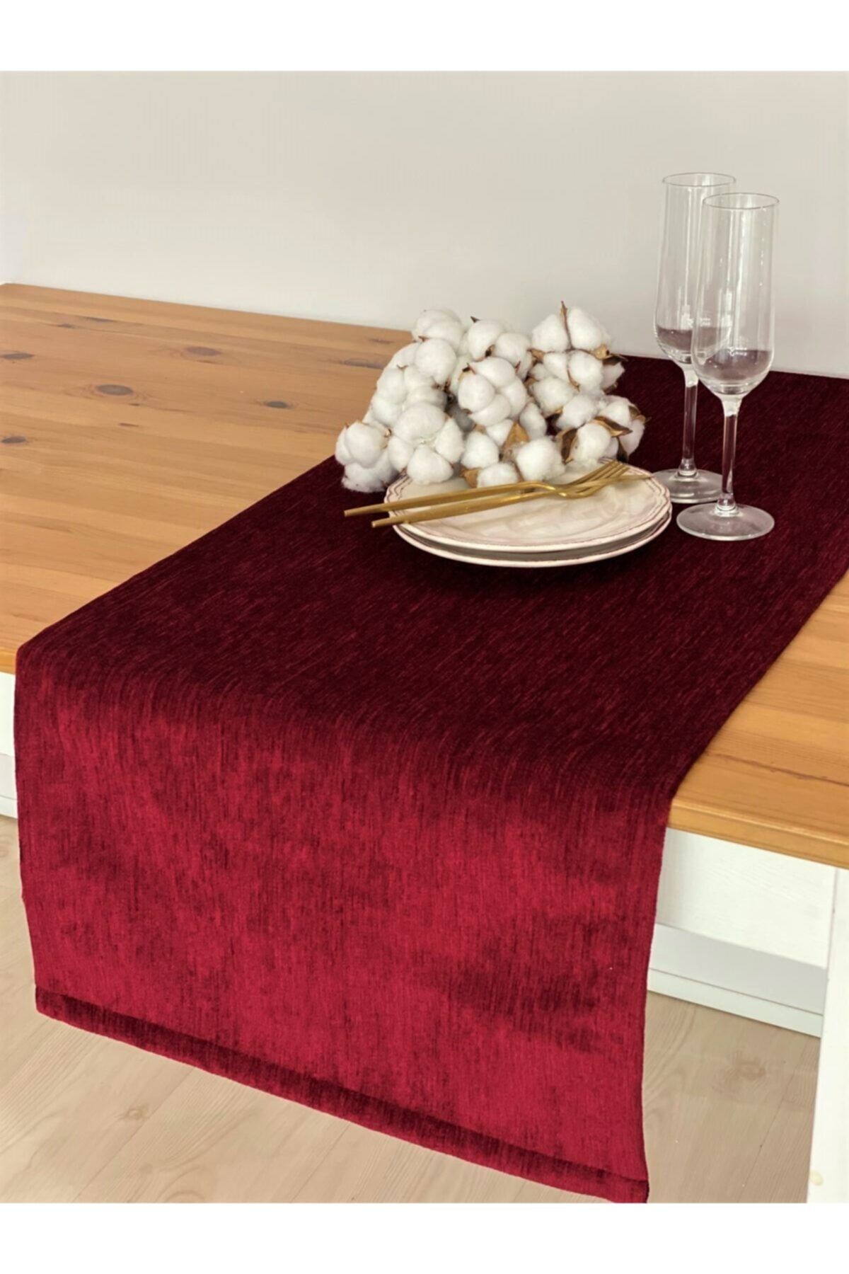 ELS Design Bordo Cadiz Düz Runner