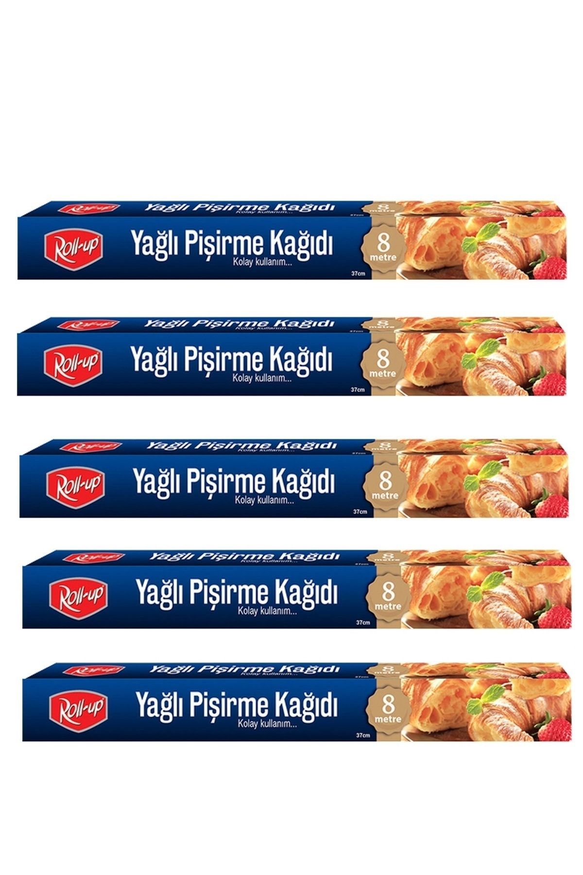 RollUp 8 Metre Pişirme Kağıdı 37cm 5li Kutu Set