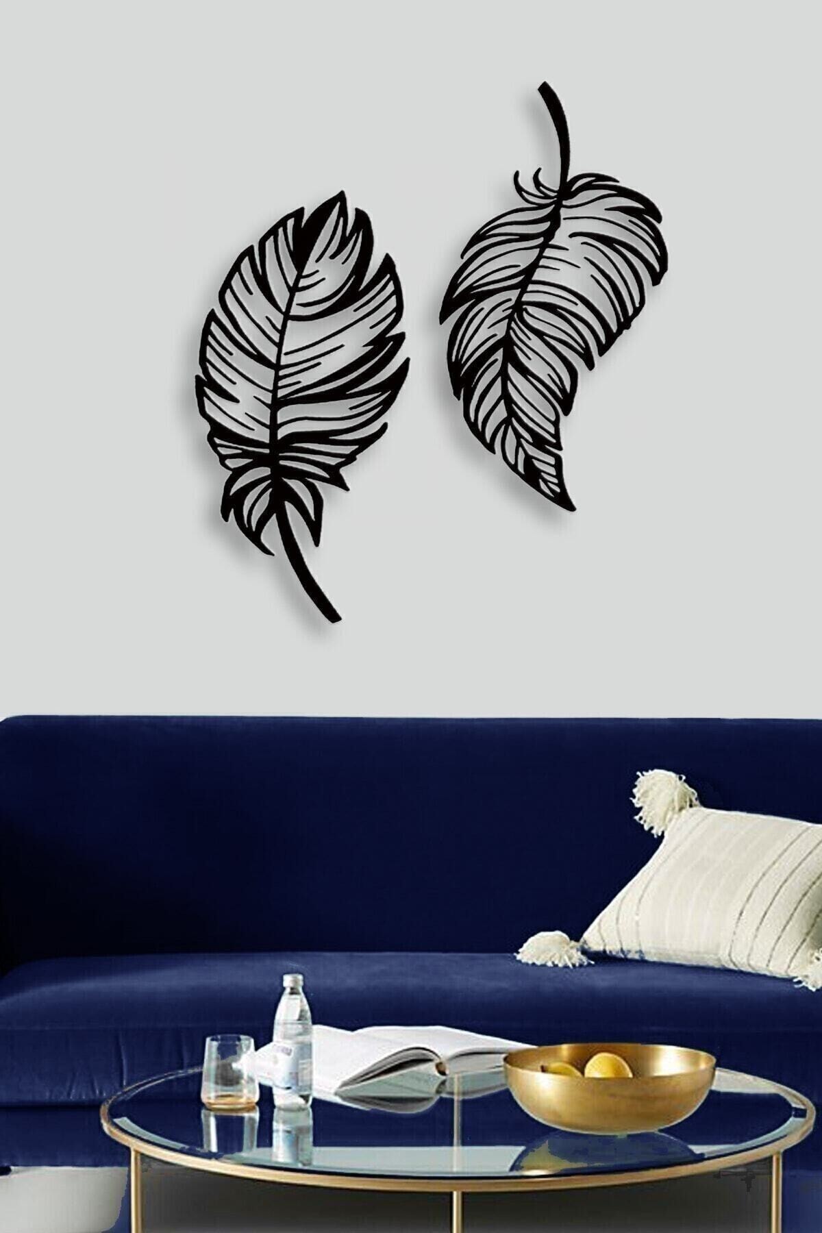 decorium pleksi Retrolazer Yaprak Mdf Duvar Tablosu 50 Cm
