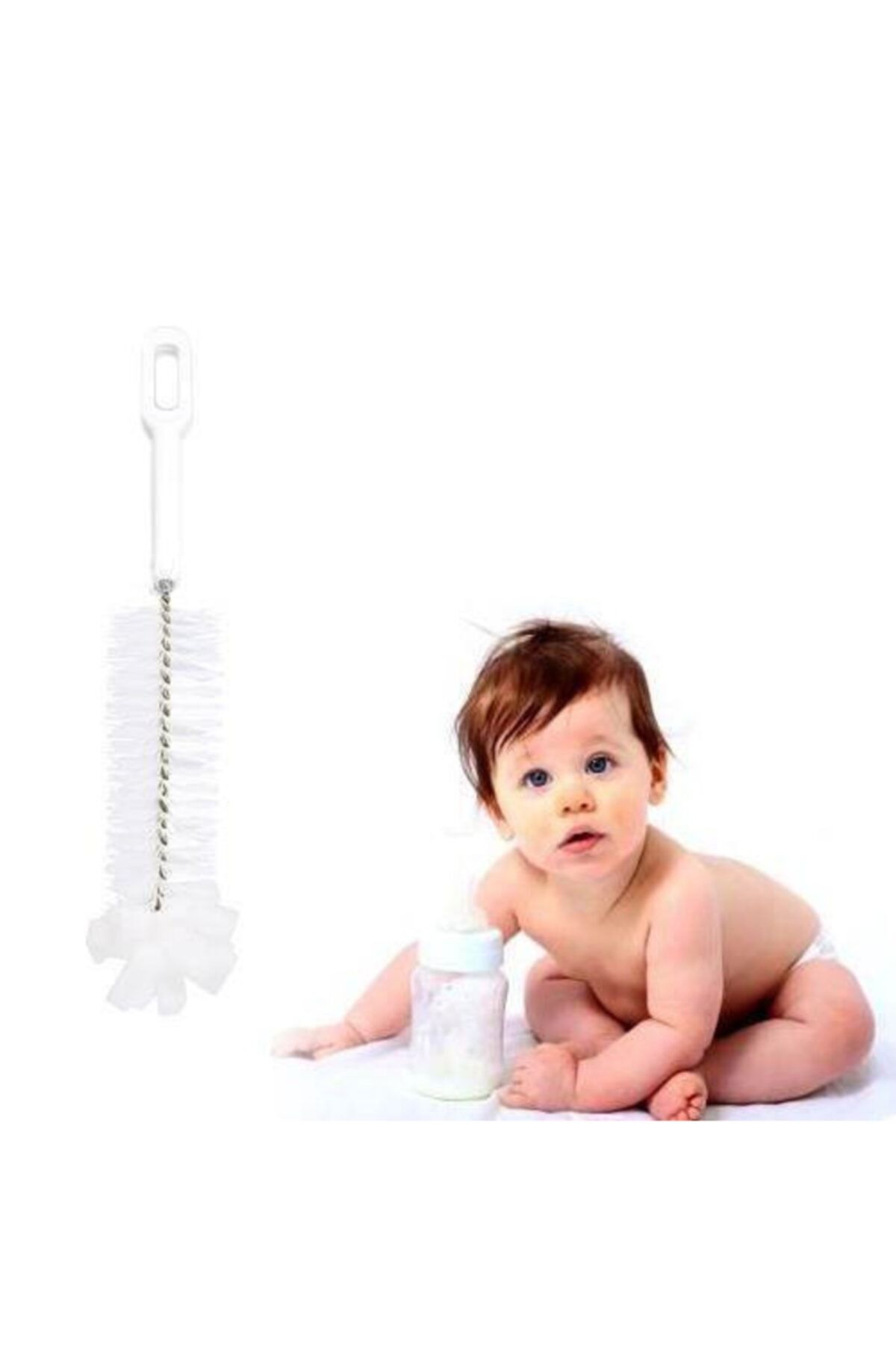 melik's Biberon Temizleme Fırçası Pratik Esnek Uçlu Temizleme Fırçası Süt Mama Biberonu