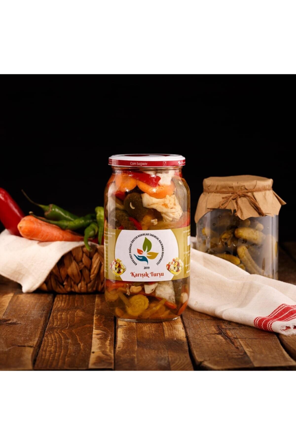 Karacabey Dağkadı Üreten Kadınlar Kooperatifi Cam Şise Karışık Turşu 1 Kg
