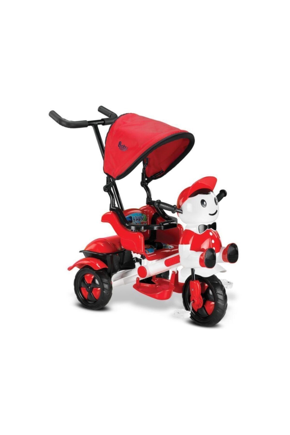 BabyHope Yupı Üçteker Trıycle Kırmızı Beyaz Bisiklet