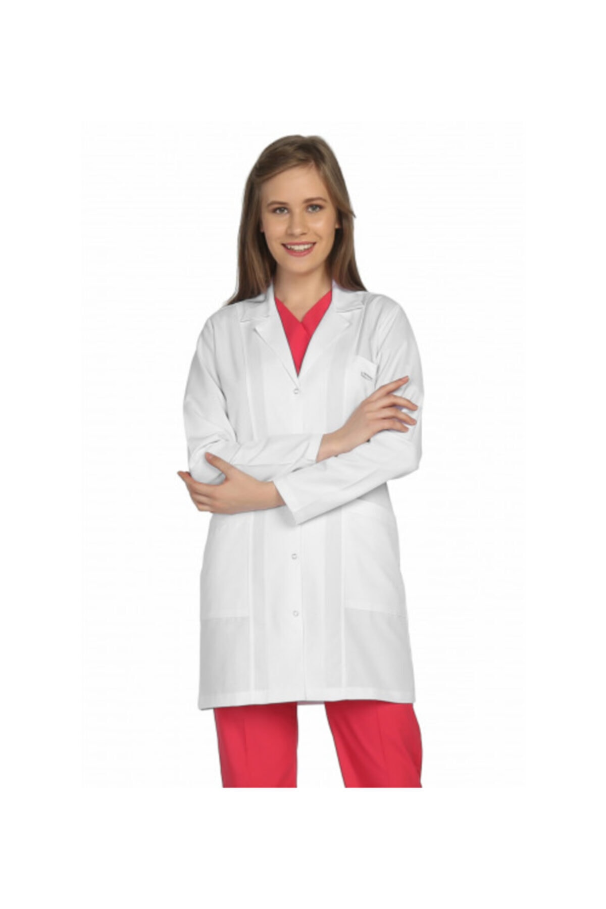 TIPMOD Kadın  Orta Boy Ceket Yaka Doktor Önlüğü