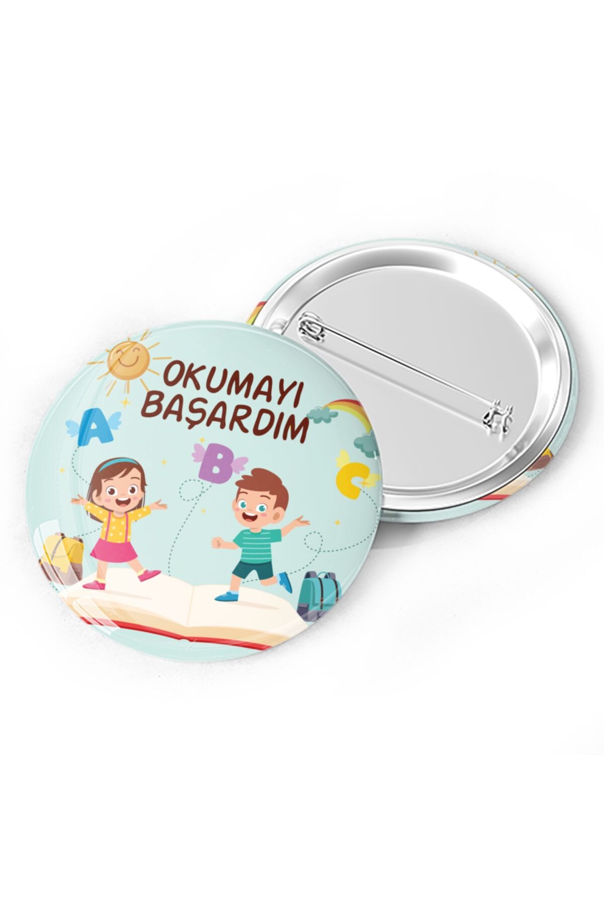 otuz9 reklam Okuyorum Yazıyorum Öğrenci Rozeti - Iğneli ( 5 Adet )