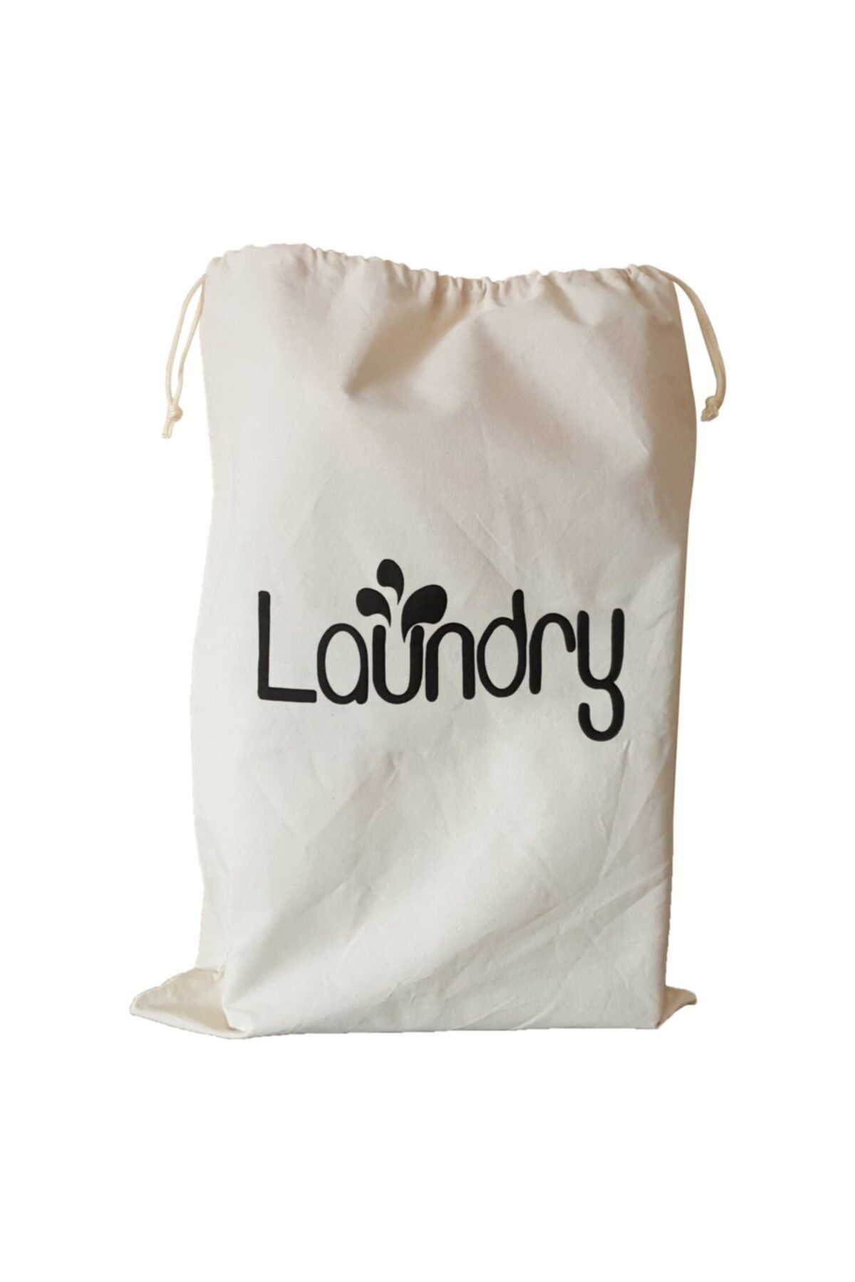 BugyBagy 50x70cm Ebadında Laundry Figürlü Kanvas Oyuncak Ve Çamaşır Saklama Torbası
