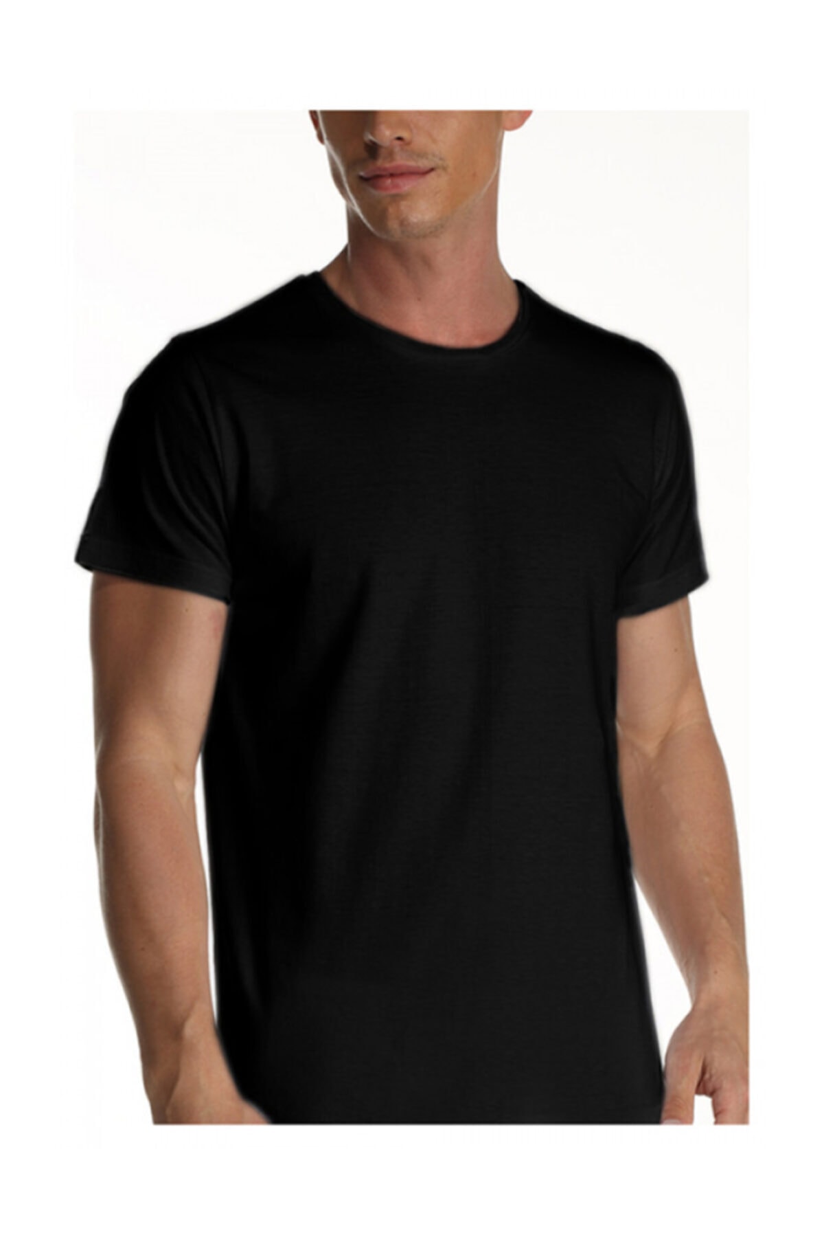 Çift Kaplan Erkek Siyah 3'lü Süprem T-shirt Fanila 951