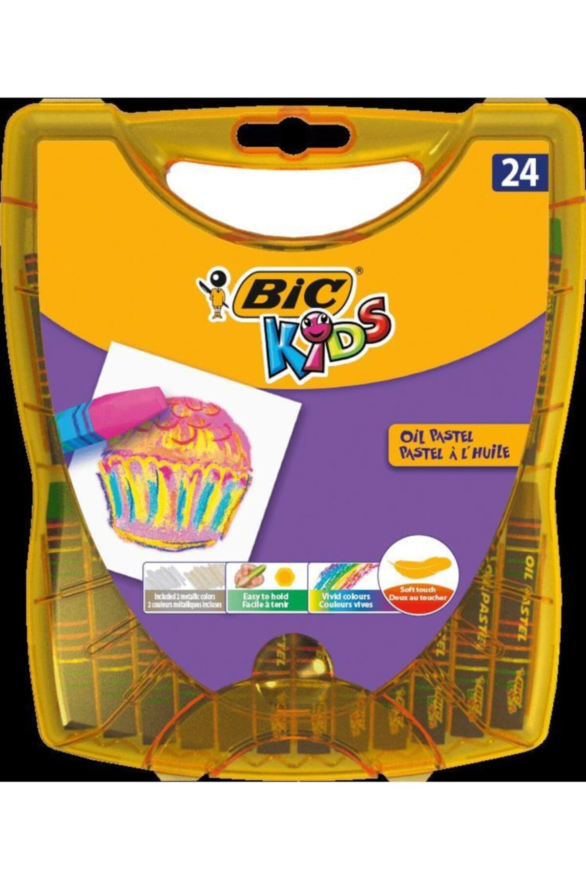 Bic Bıc 940759 Pastel Boya Plastik Kutulu 24 Renk