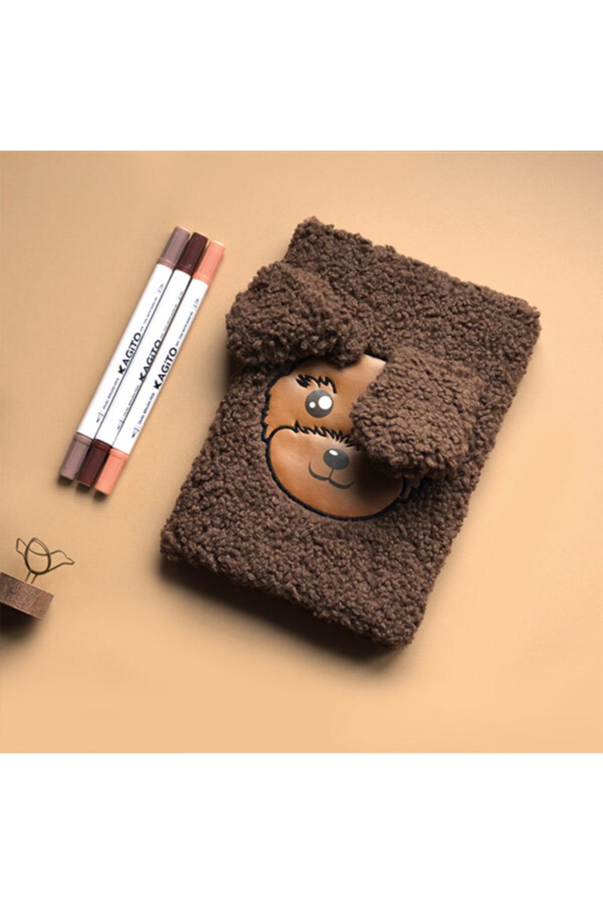 kagito Köpek Peluş Çizgili Defter (a5)