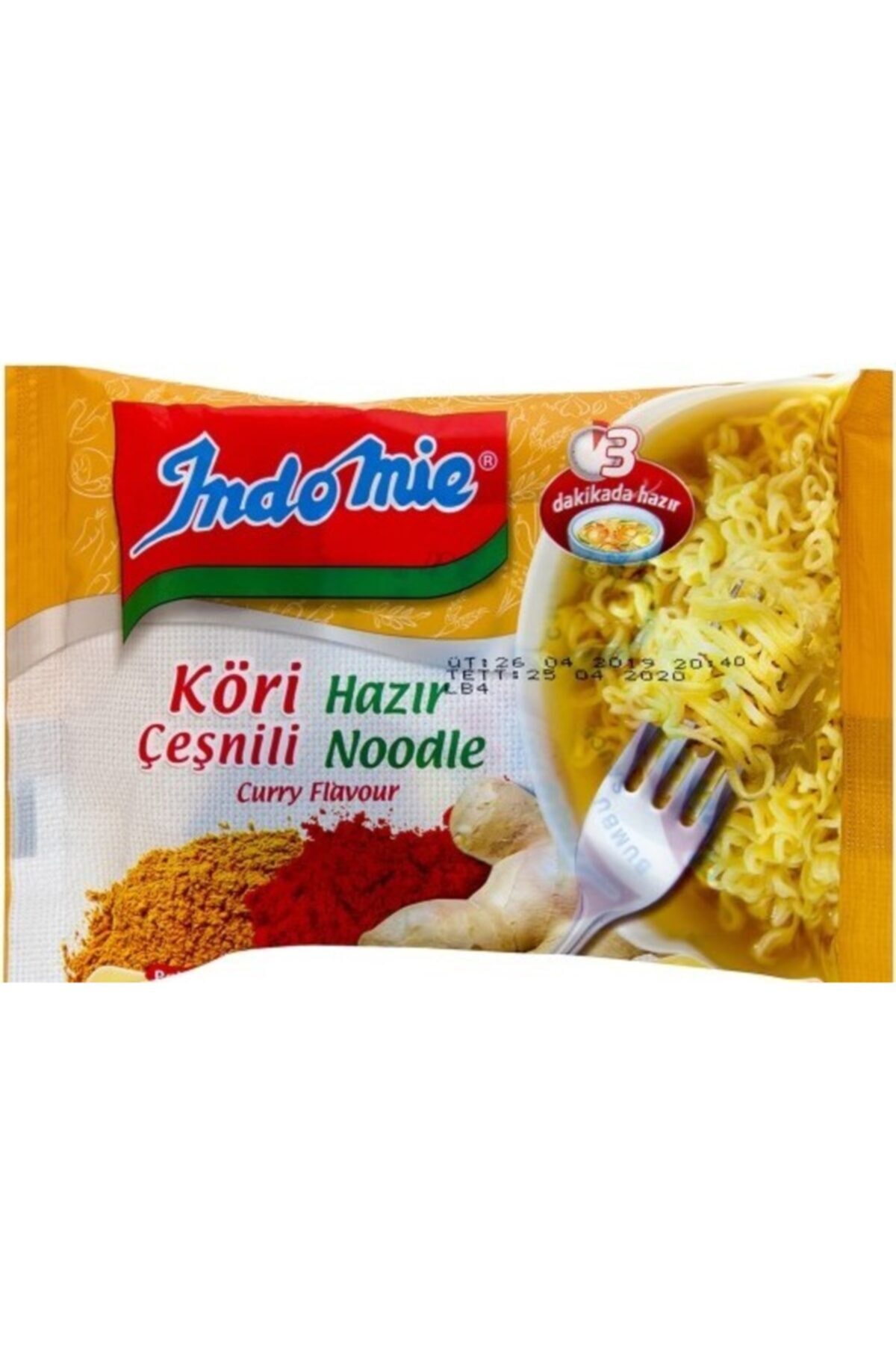 İndomie Köri Çeşnili Noodle 75 gr 40 Adet