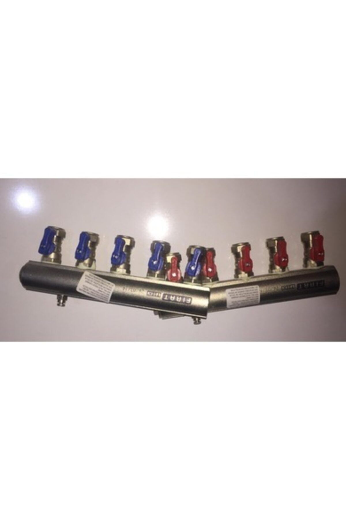 FIRAT 1’’ 4 Lü Mini Küresel Vanalı Kollektör Kırmızı Mavi Takım