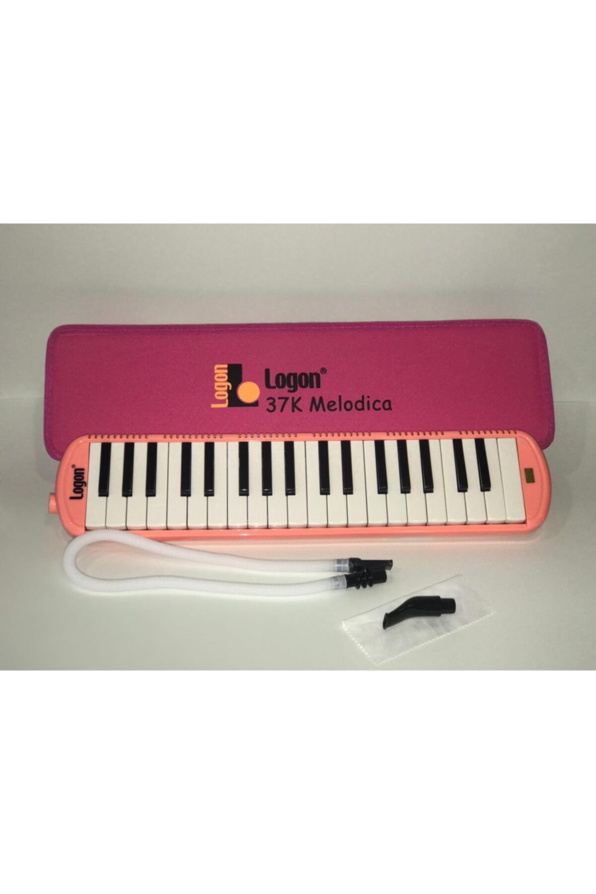 Logon Lg37a Pembe - 37 Tuşlu Kabartma Notalı Klavyeli Melodika