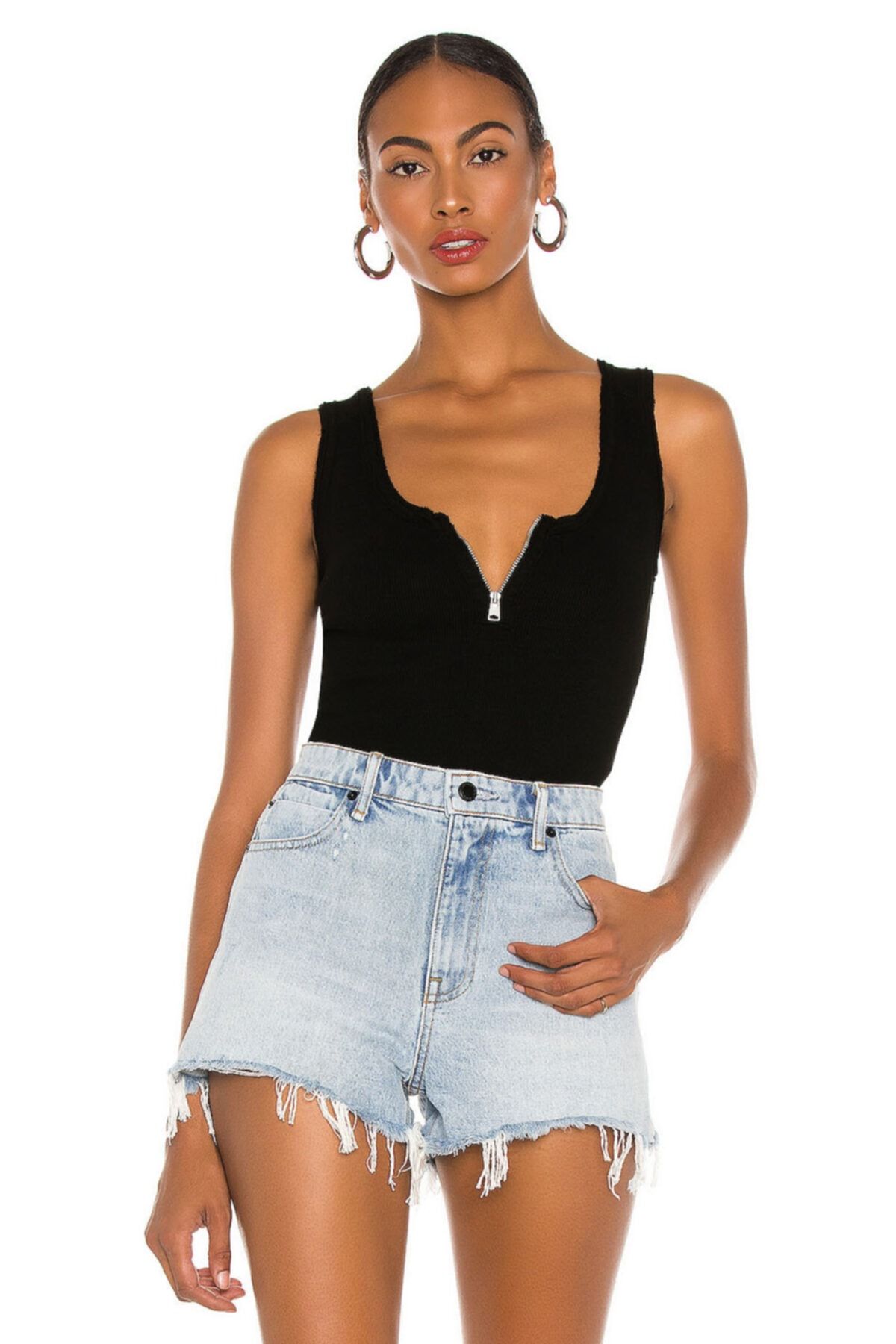 By Kul Design Kadın Fermuarlı Ipek Jarse Bodysuit