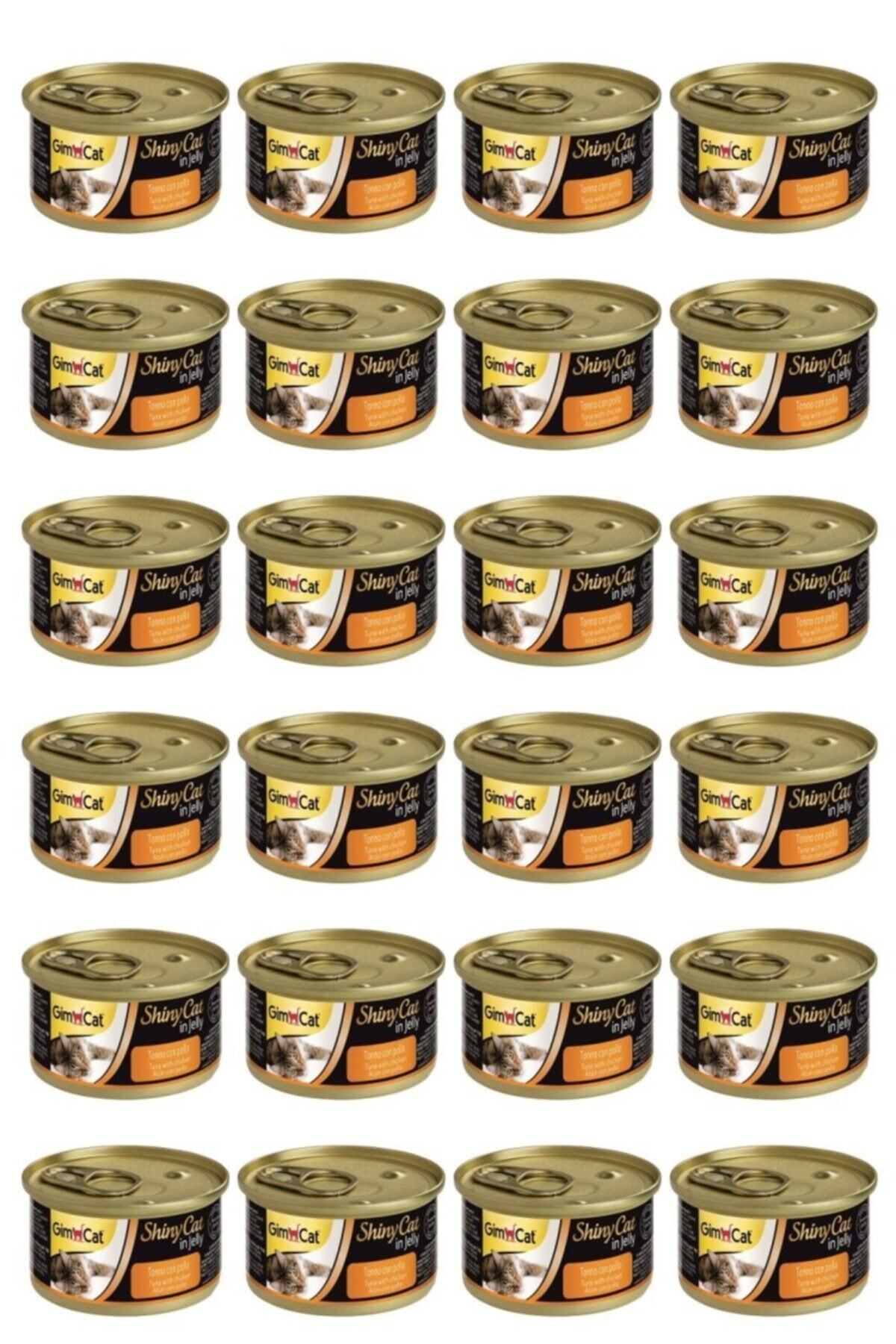 Gimcat Shinycat Konserve Kedi Maması - Tuna Balıklı Tavuklu 70gr X 24 Adet