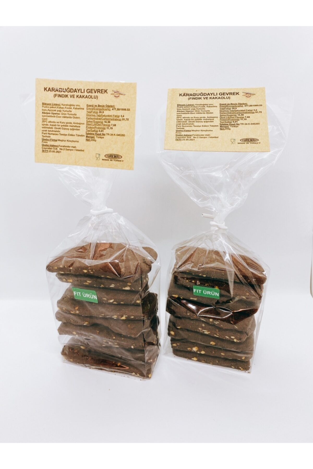KİREÇBURNU FIRINI Karabuğdaylı Gevrek Fındık ve Kakaolu 200 G X 2 Paket