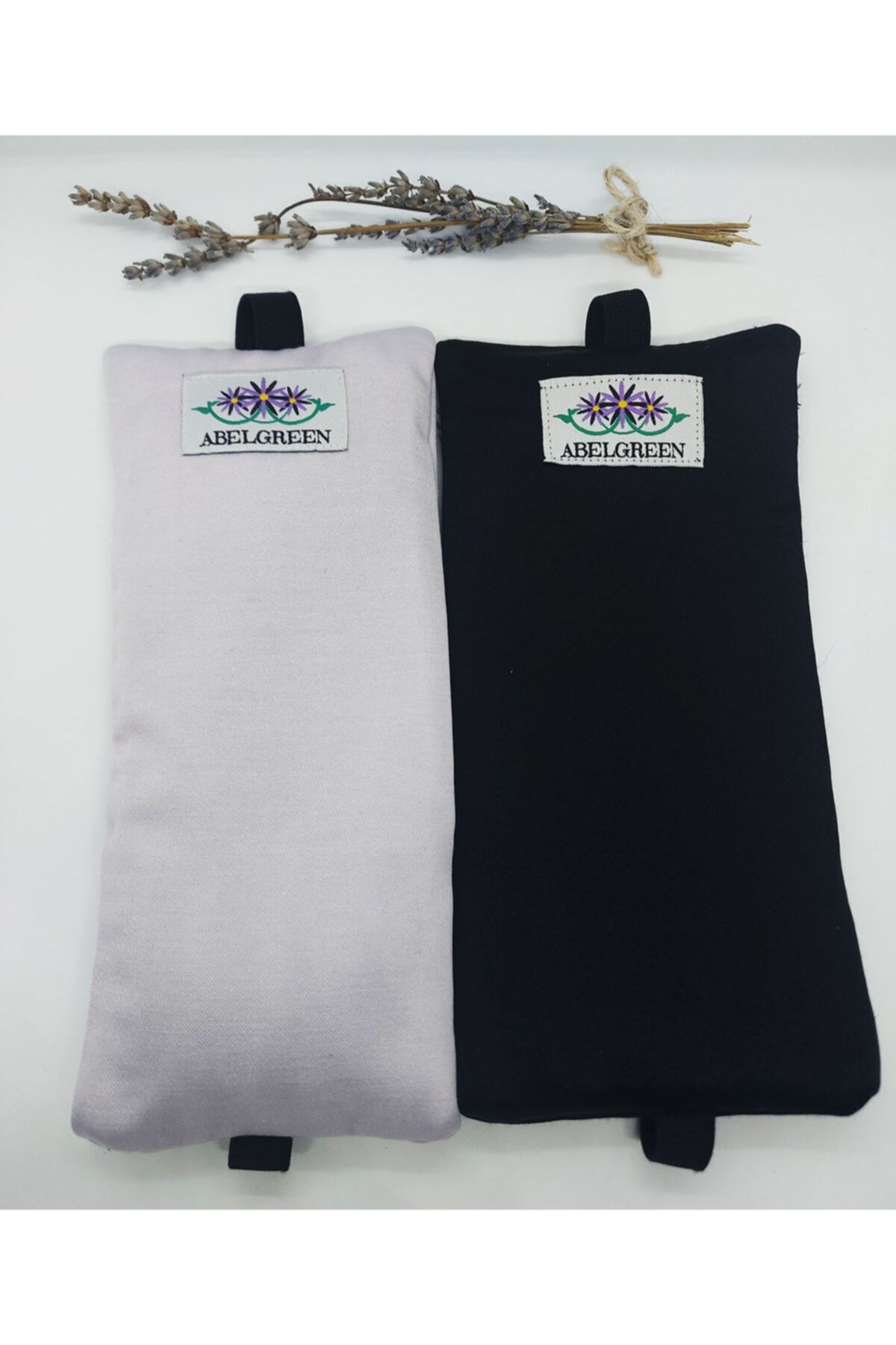ABELGREEN Lavanta Göz Yastığı-2'li Paket-pamuk Saten -yoga Göz Bandı -aromaterapi (siyah Ve Lila Renk Paketi)