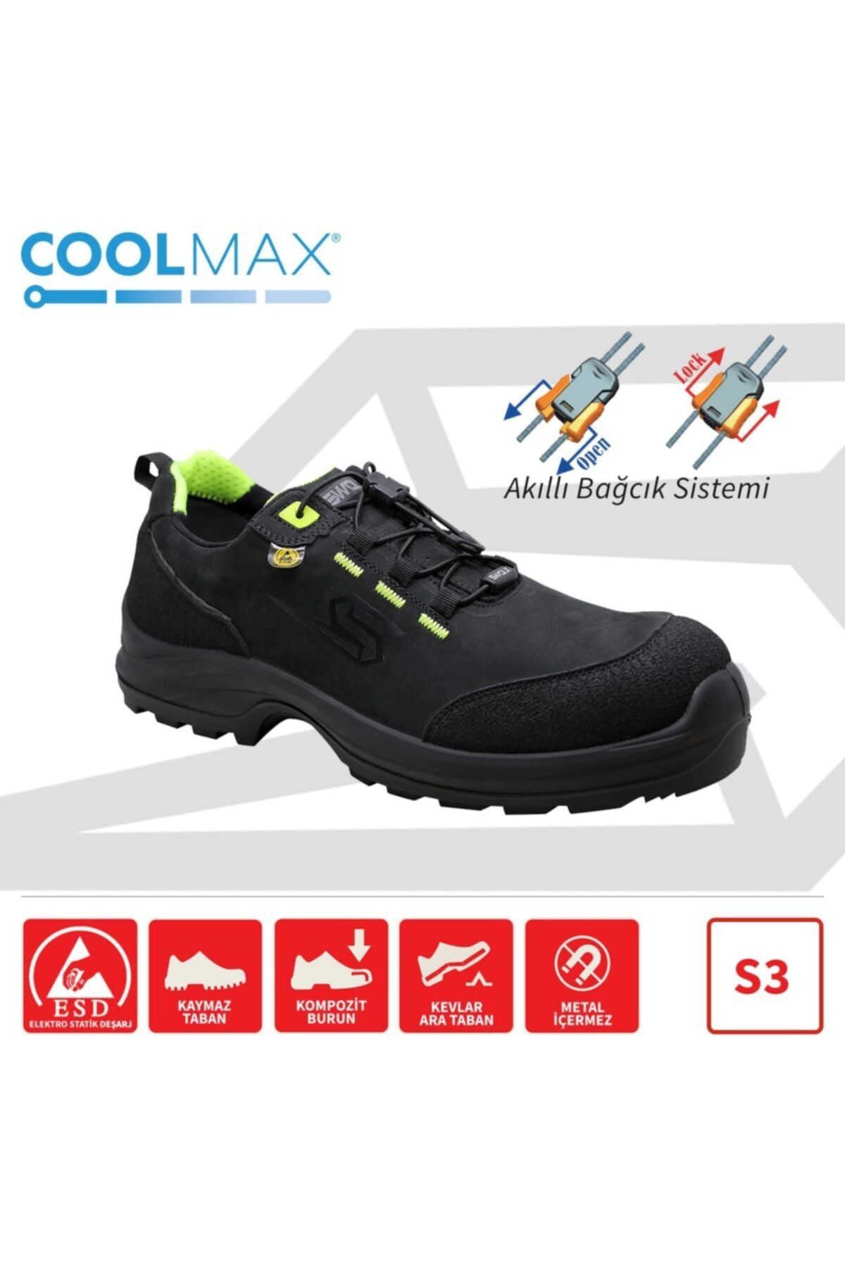 Swolx Combo-x 750 S3 Iş Ayakkabısı, Kompozit Burunlu