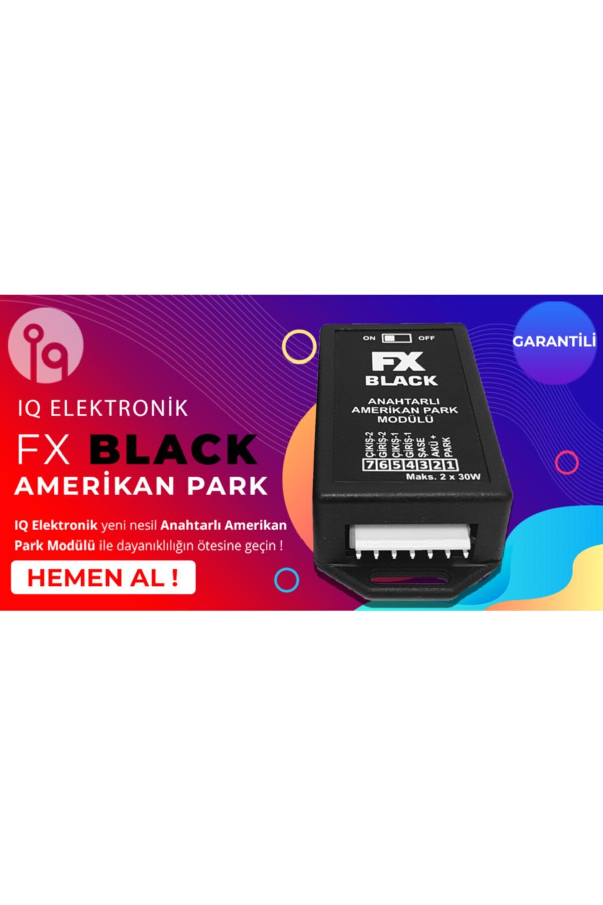 iq elektronik Amerikan Park Anahtarlı Modulü Fx Black