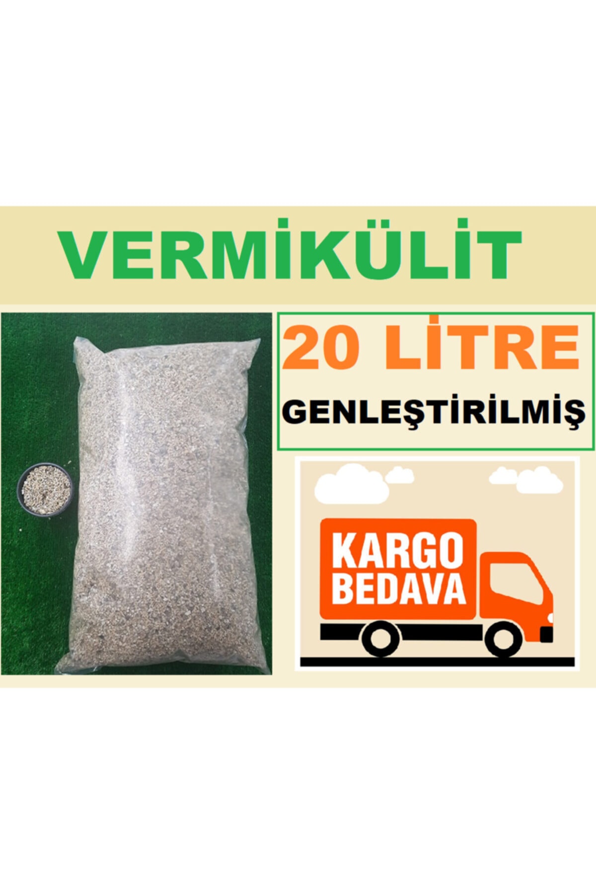 Ekodoğa Vermikülit 20 Litre (2-2,5 Kg )toprak Düzenleyici Vermikülit Toprağı Tarımsal Vermikülit