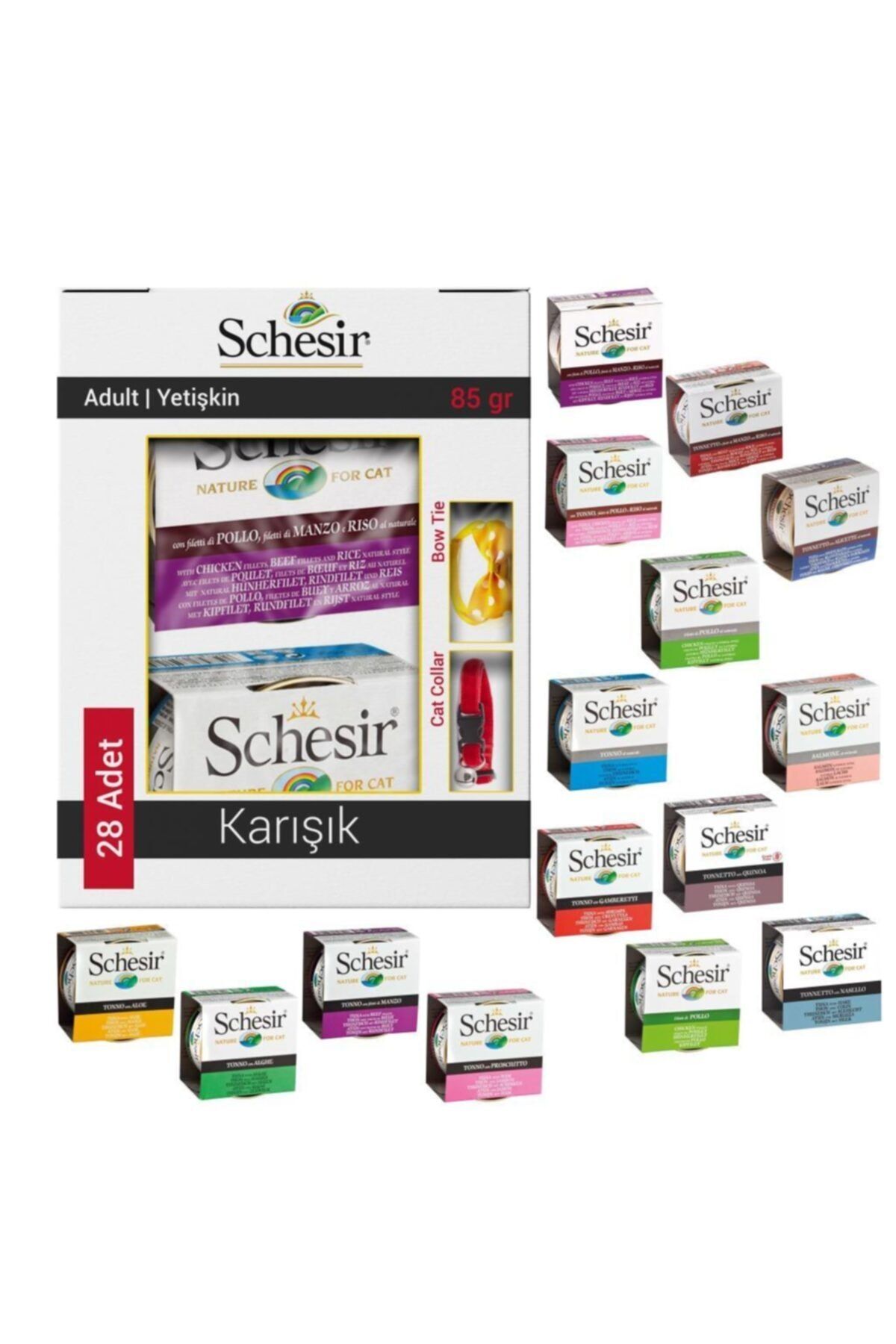 Schesir Karışık Kedi Konservesi 28x85 gr