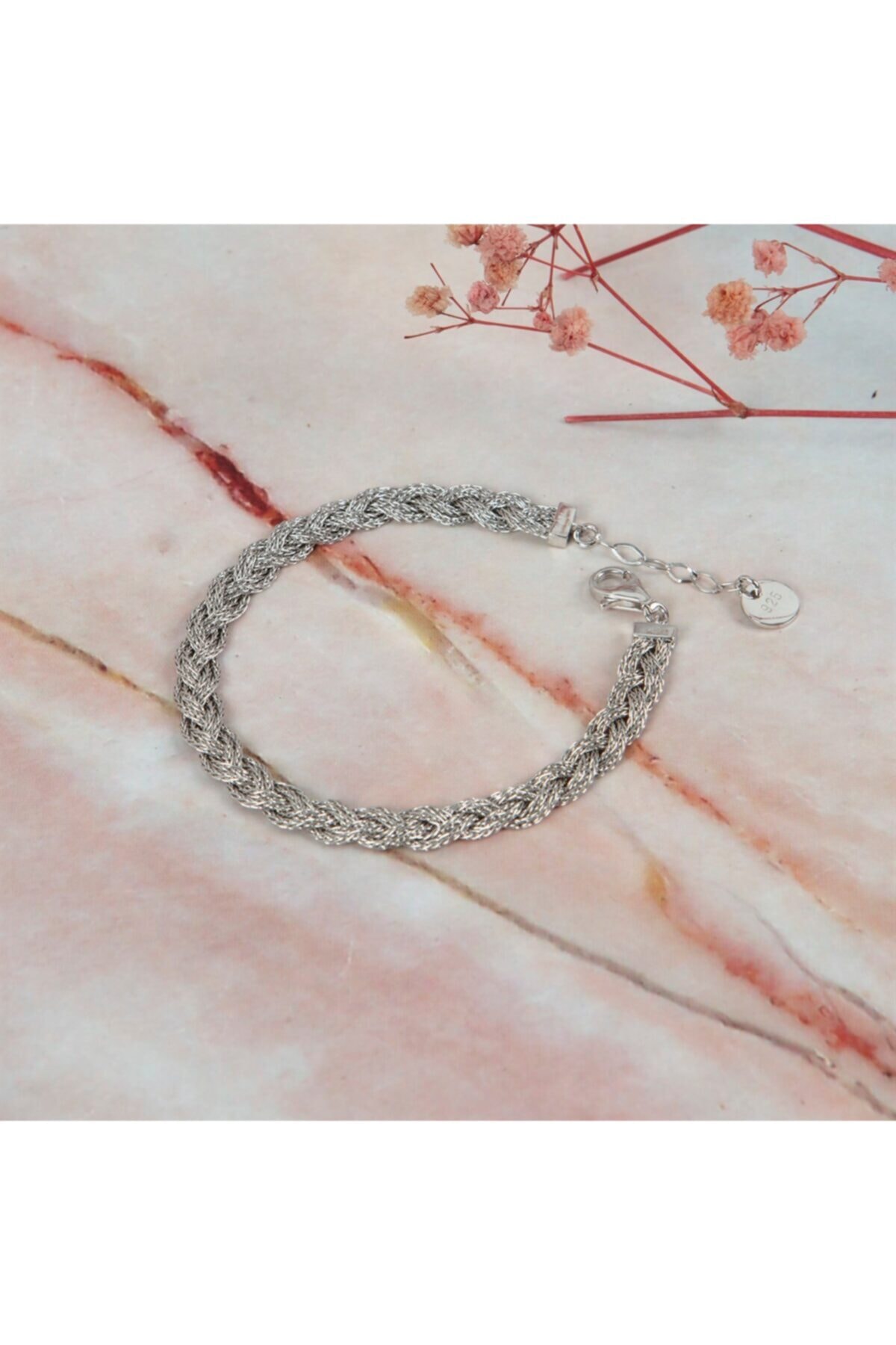 Yantra Silver Örgü Italyan Bayan Gümüş Bileklik