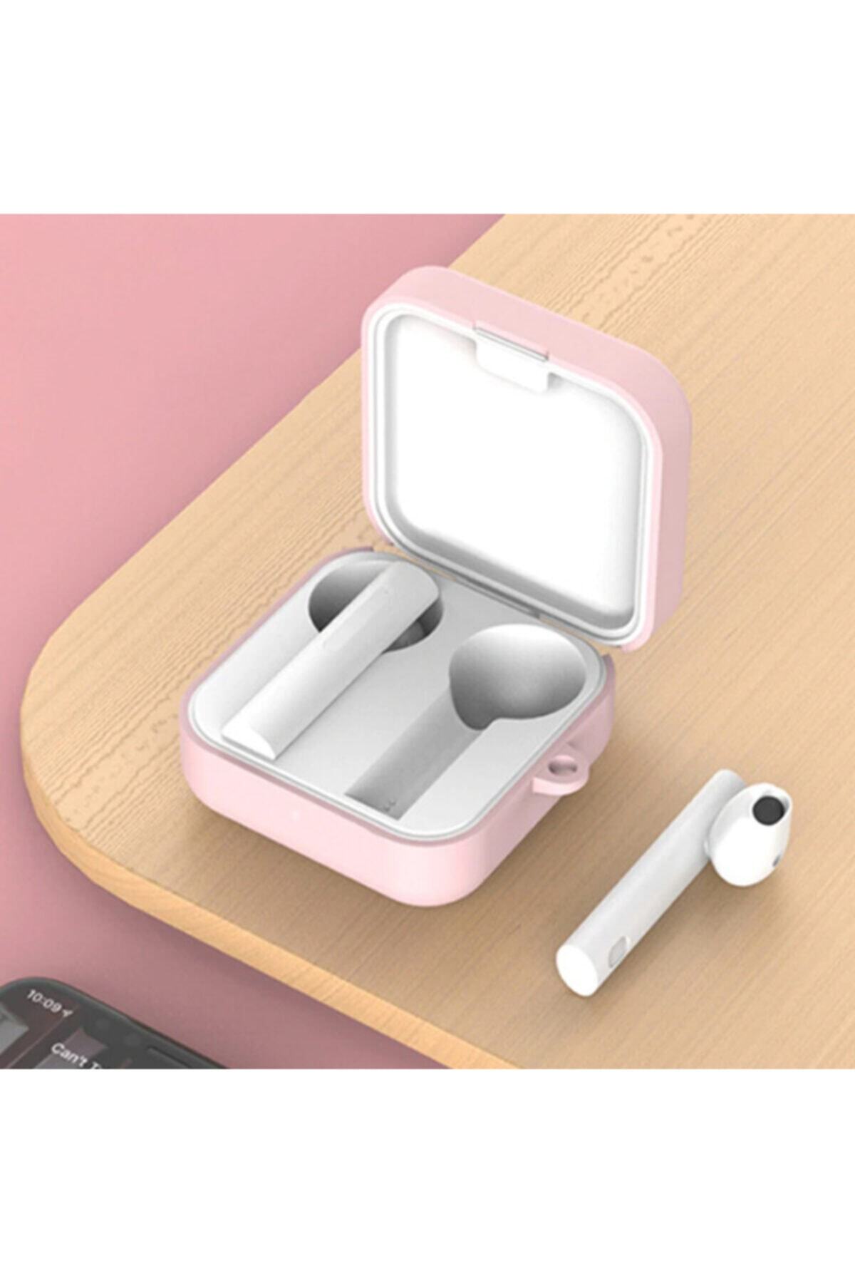 Polhammobile Pembe Xiaomi Air2 Se Uyumlu Silikon Kılıf ve Anahtarlık