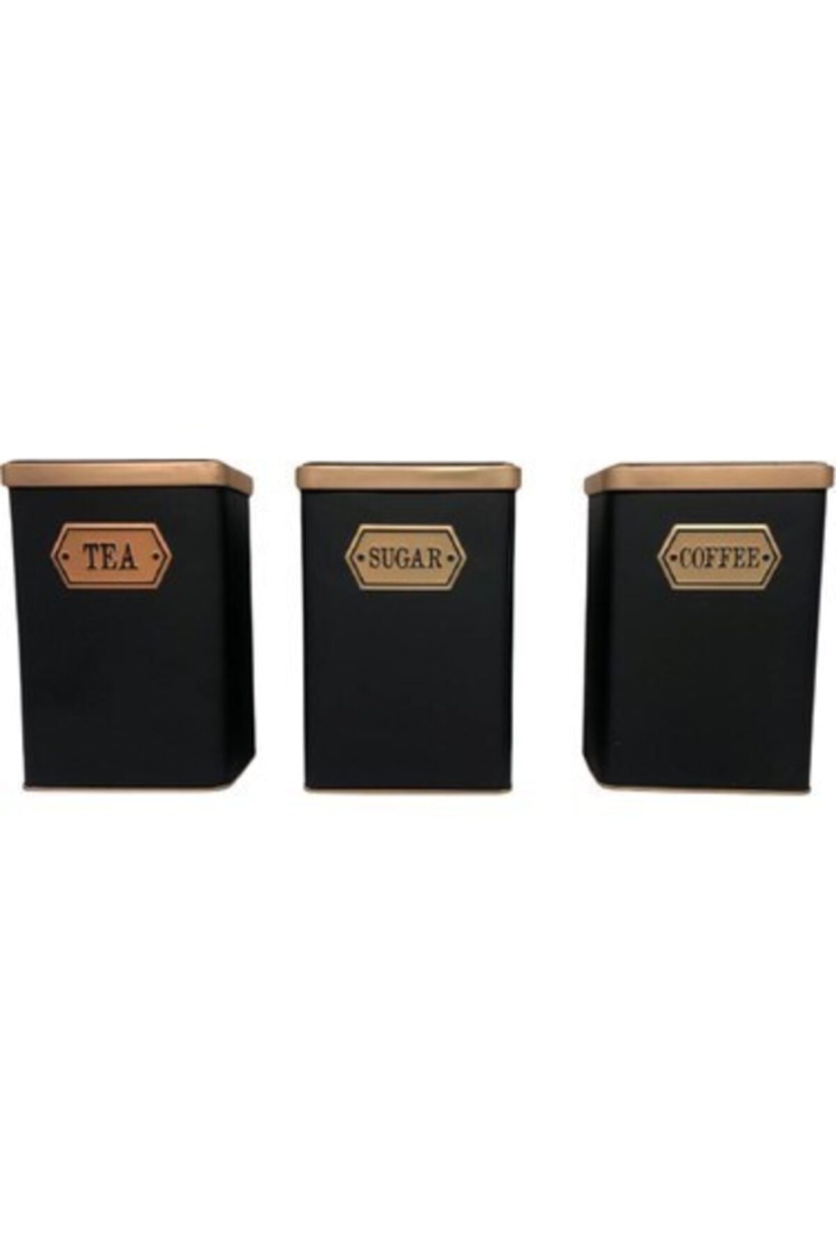 TEKNO İSTANBUL Çay - Kahve - Şeker Kavanozu 3lü