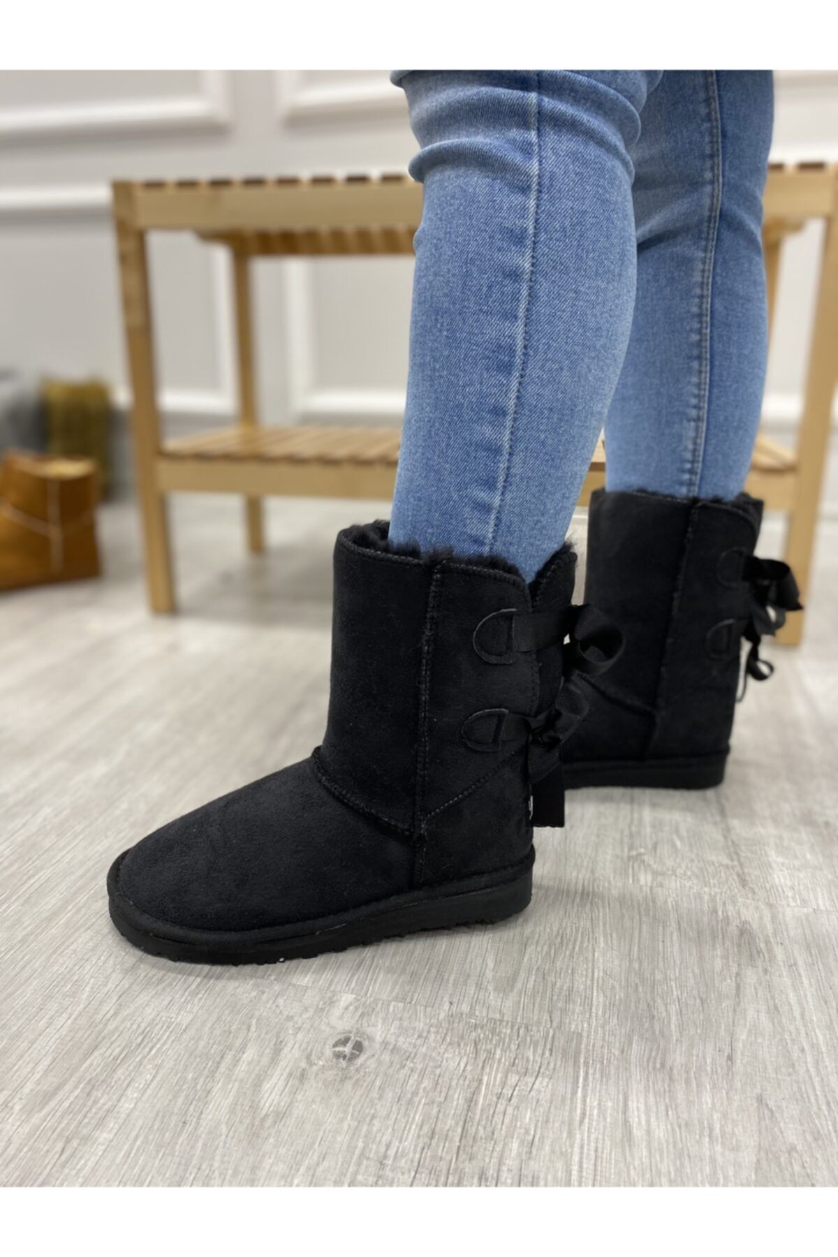 aleynashoes Kadın Siyah Kurdele