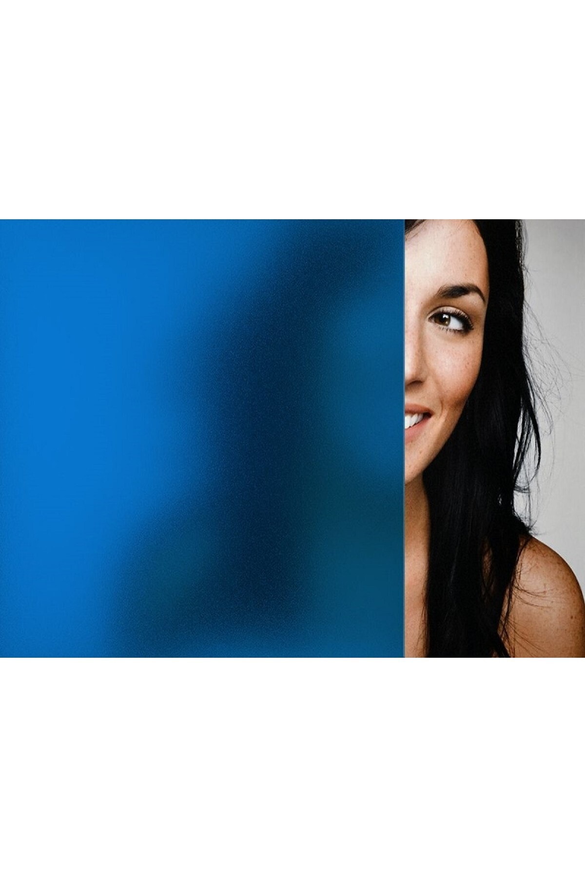 KrcDisplay Mavi Cam Kumlama Folyosu Buzlu Cam Filmi (122cmx4mt)