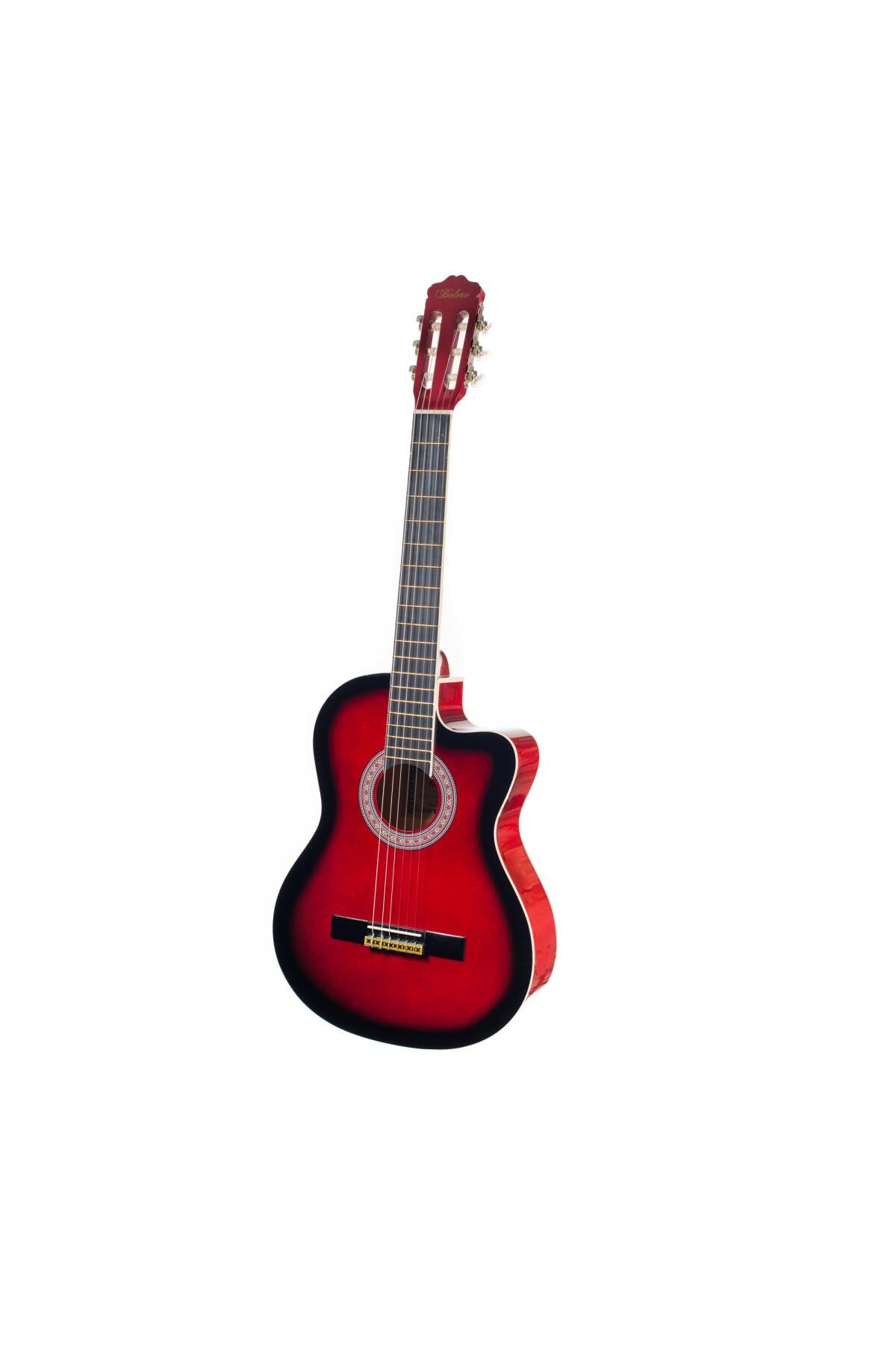 Bolero Cb1-cw Kesik Kasa Klasik Gitar Set -kırmızı