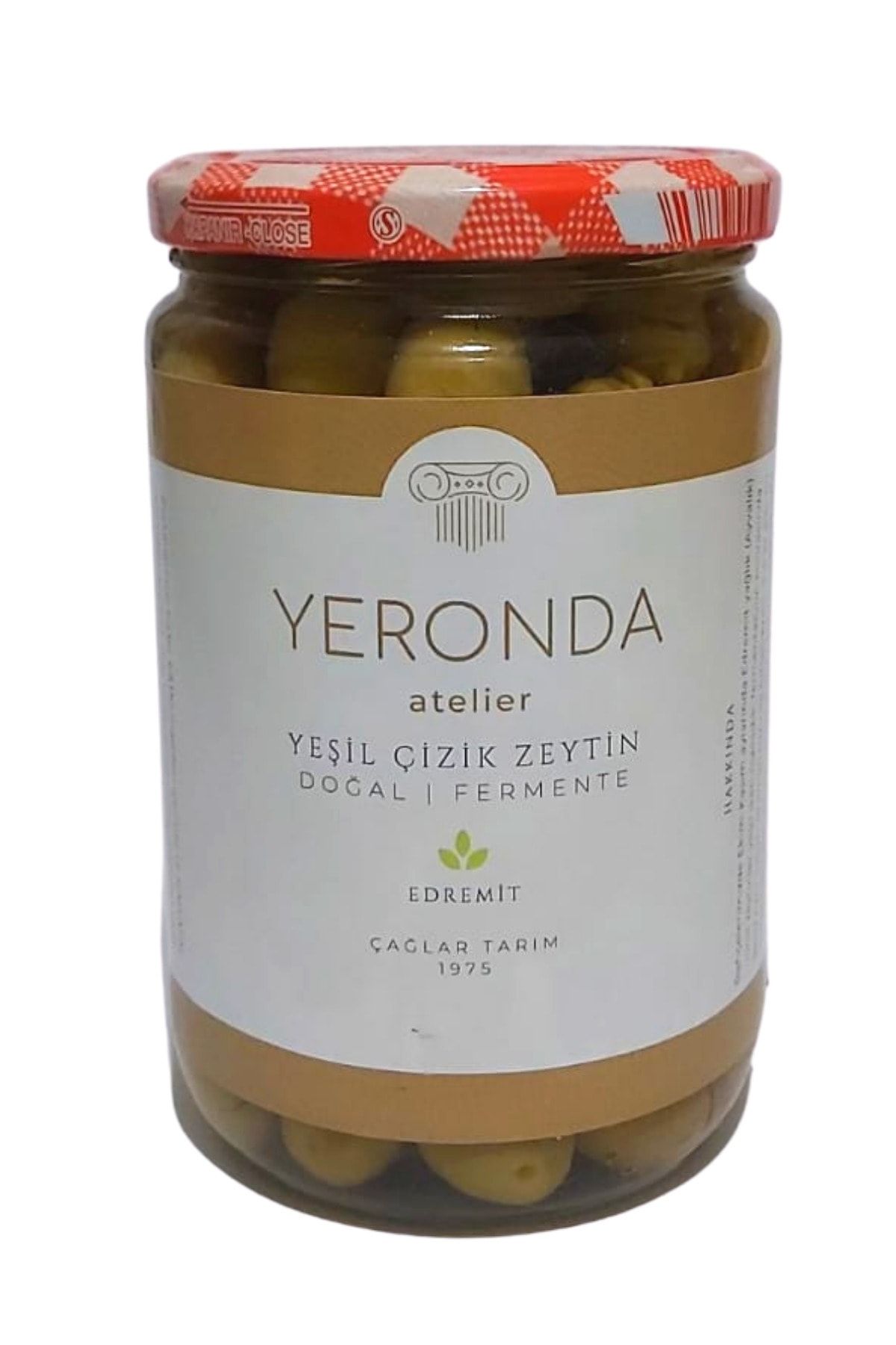 Yeronda Atelier Memecik Kırma Orta Boy Tane Yeşil Zeytin Net 400gr.