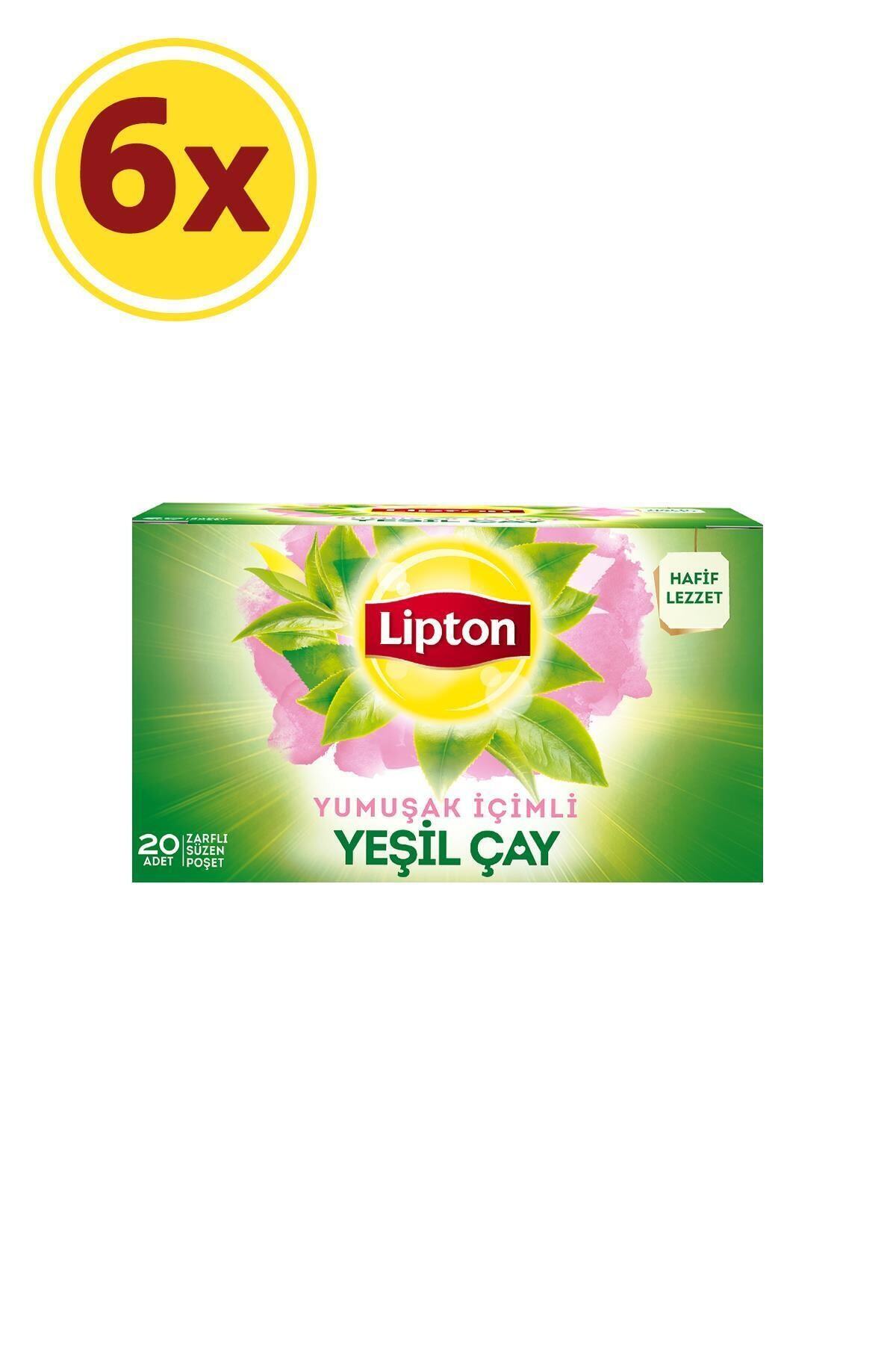 Lipton Yumuşak Içimli Bardak Poşet Yeşil Çay X 6 Adet