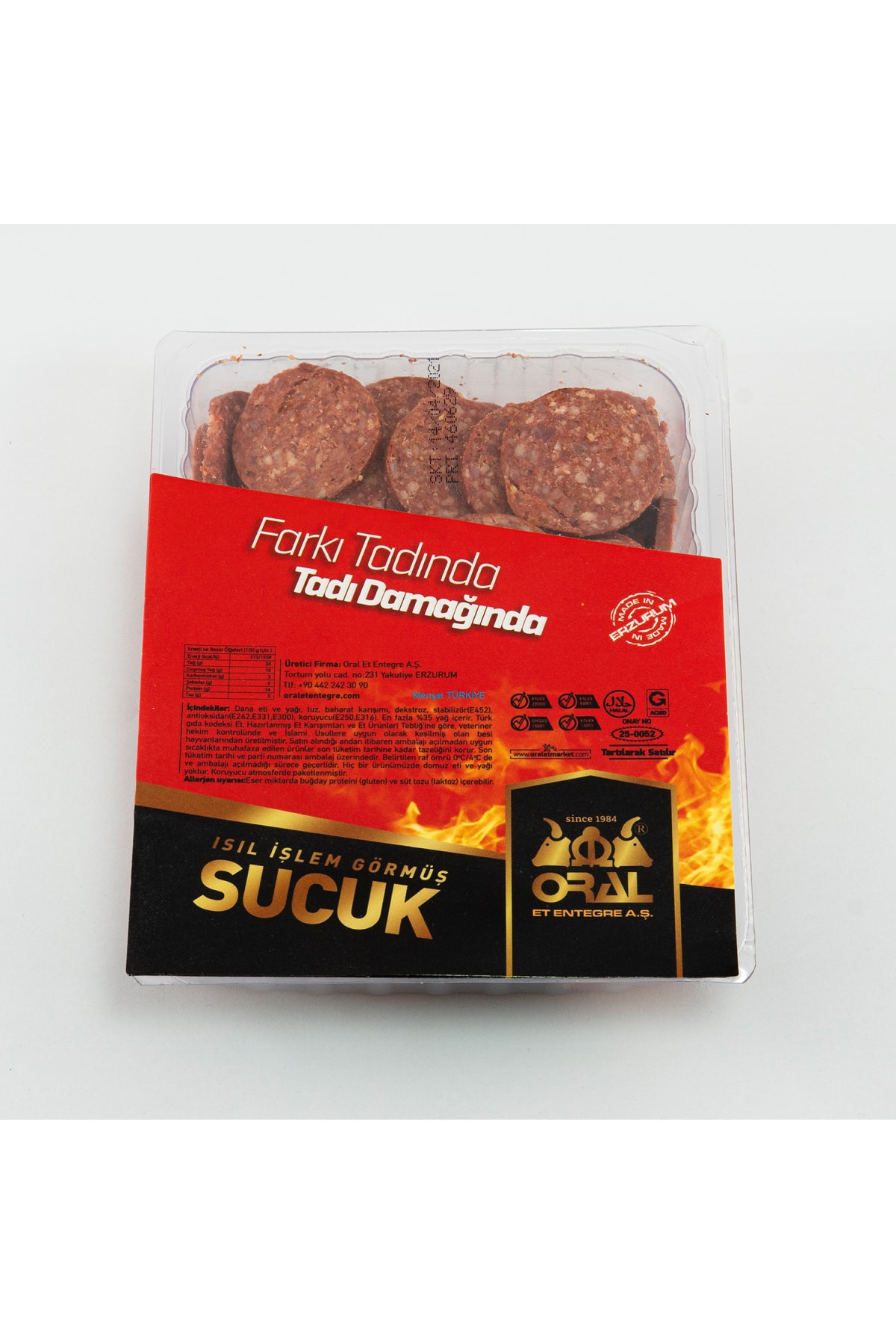 ORAL Oral Et Dana Dilim Sucuk 400 Gr