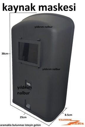 Kaynak Maskesi Plastik Siyah Camlı Kaynak Elde Tutmalı Yapma Maskesi Image 1