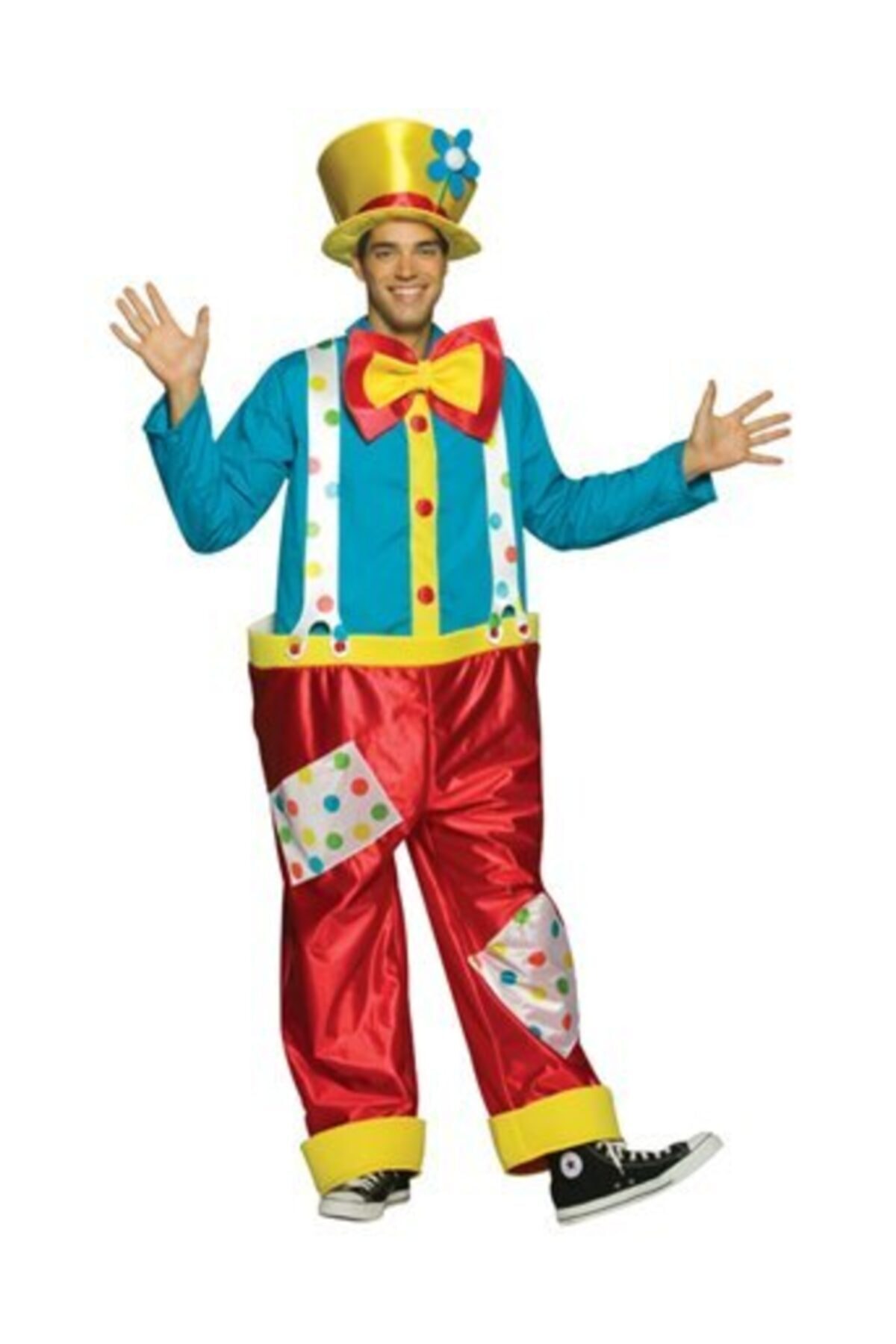 Bkmc Palyaço Kostümü Yetişkin Model-4 | Sihirbaz Palyaço Kostümü Yetişkin