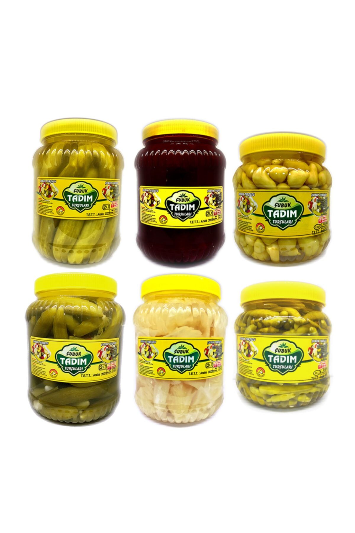 Çubuk Tadım Turşuları 6 Çeşit Çubuk Turşusu -acı Biberli--12 Kg
