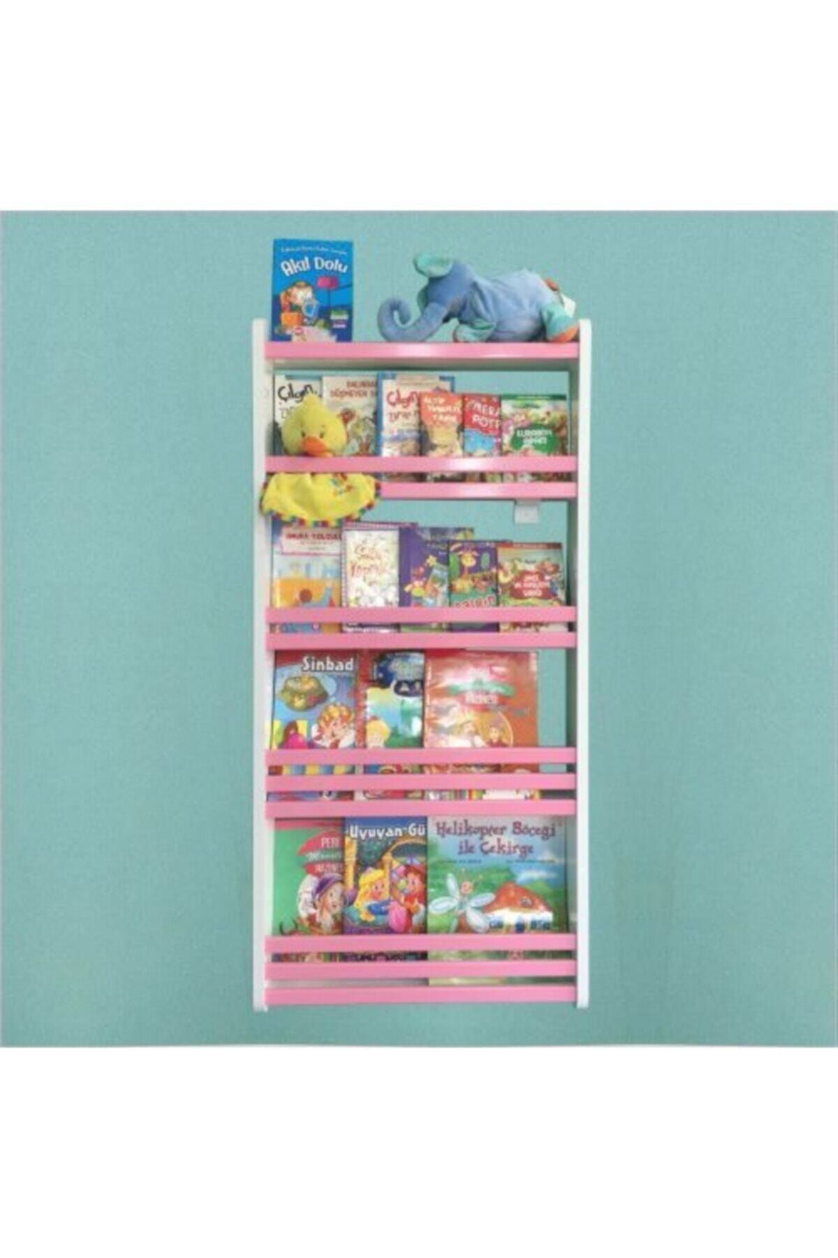 Mihenk Rüya Montessori Pembe Kitaplık Çocuk Odası Kitaplık Mdf R4