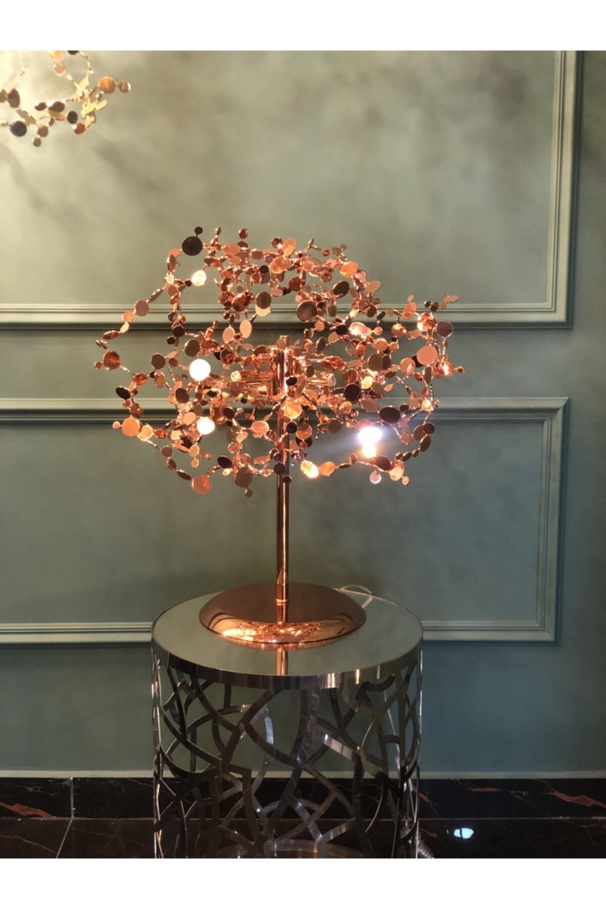 mut design Pullu Rose Gold Abajür