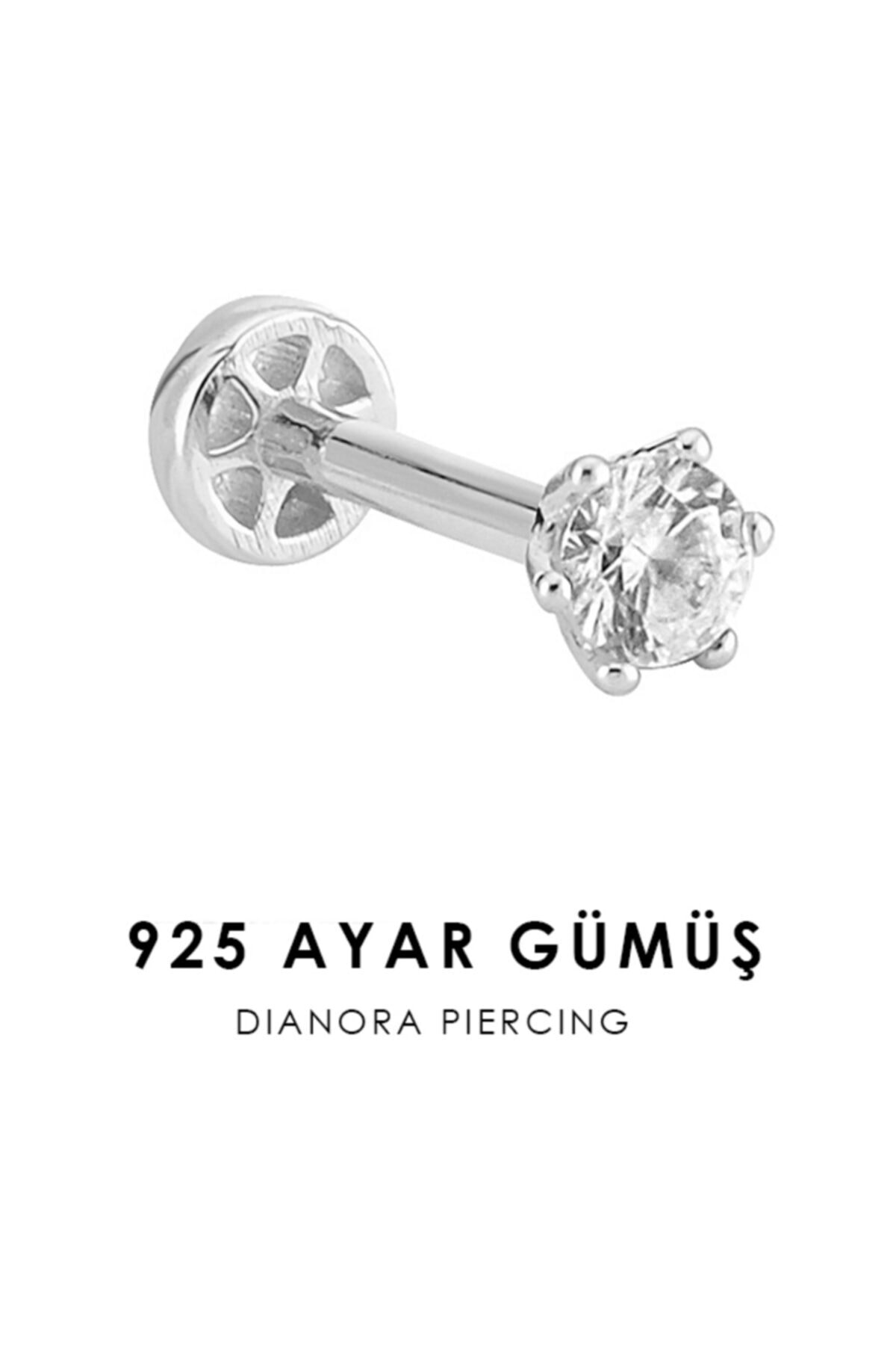 Dianora Piercing Tektaş Gümüş Tragus Piercing