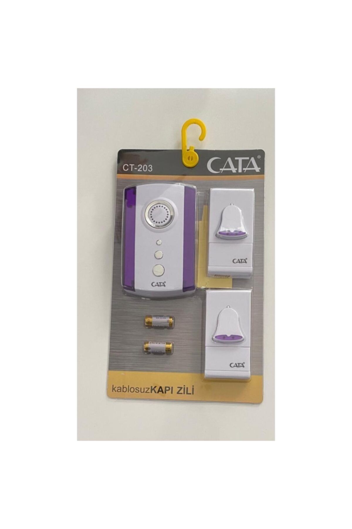 Cata Ct 203 Uzaktan Kumandalı Kablosuz Zil Mor Renkli