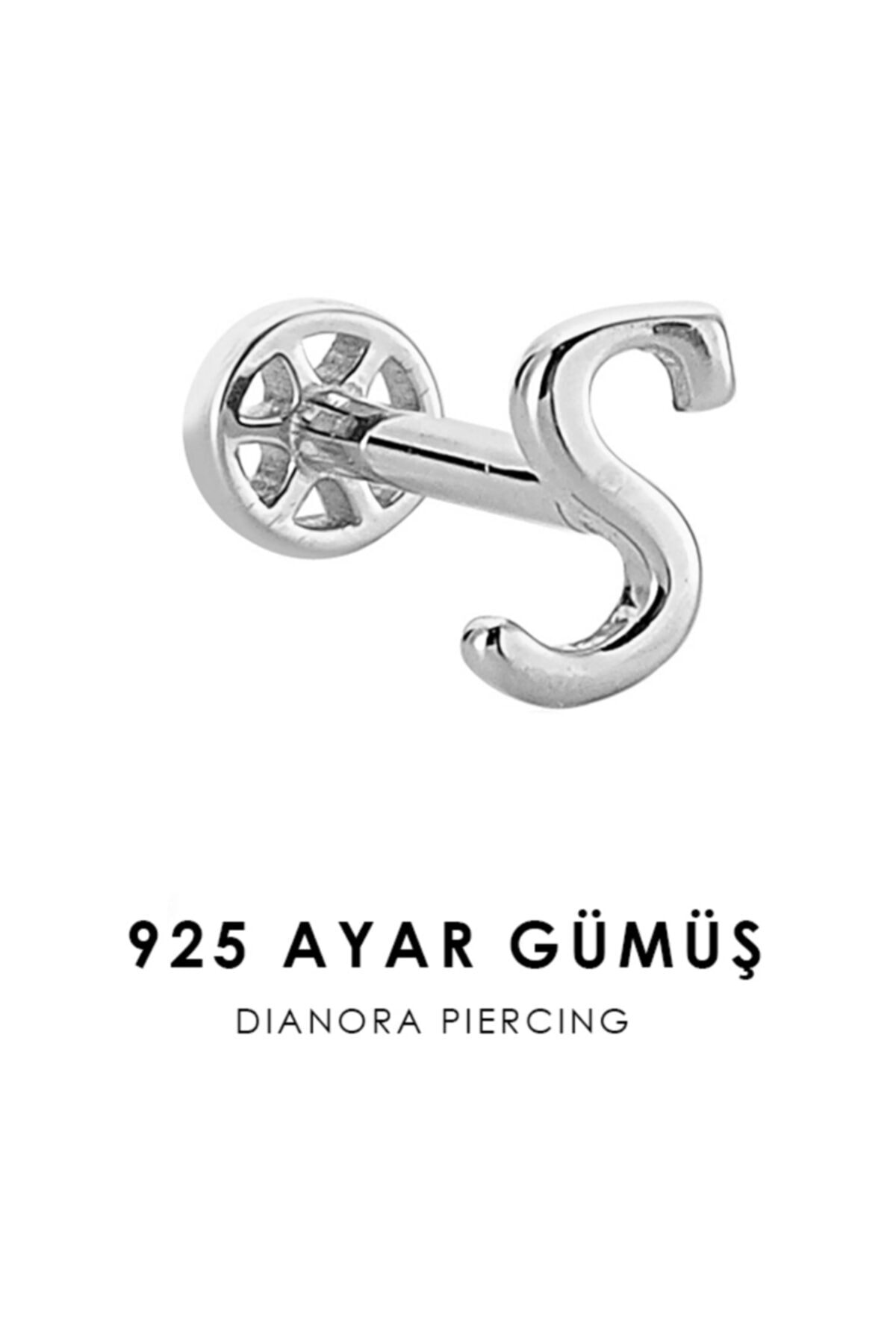 Dianora Piercing S Harfi Gümüş Tragus Piercing