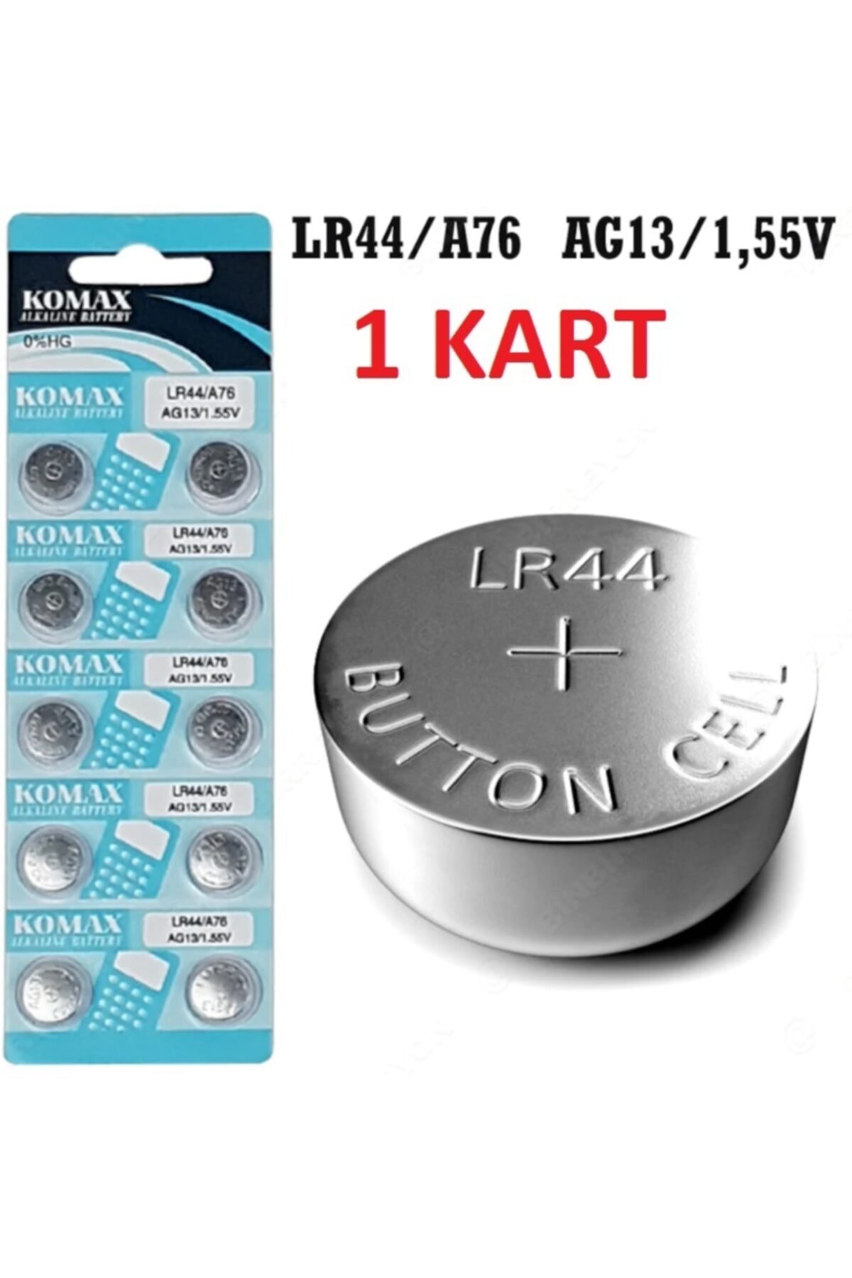 hagiki ( 1 Kart) Ag13 1.5v Alkalin Pil 10'lu Blister Lr44/a76 Oyuncak Pili Ag 13 ( 1 Kart)