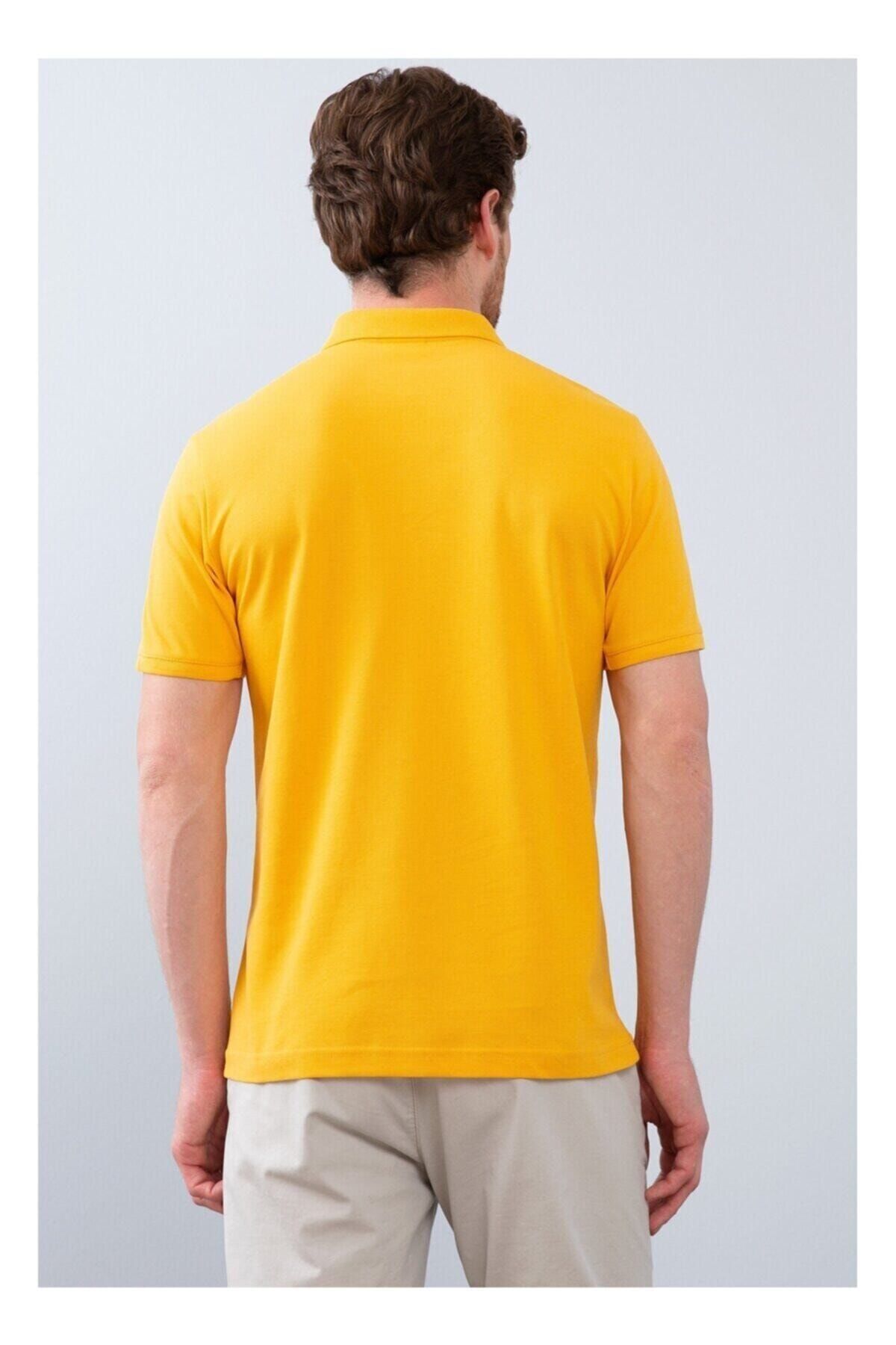 Polo Yaka Tshirt Koyu Sarı