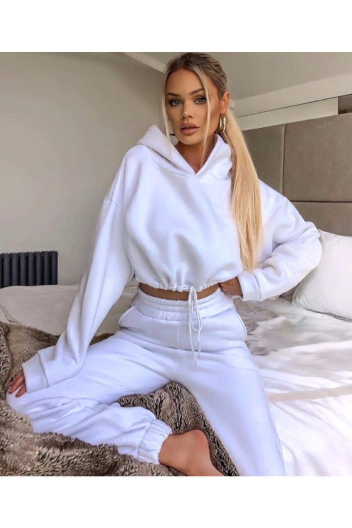 White sweatsuit sale set