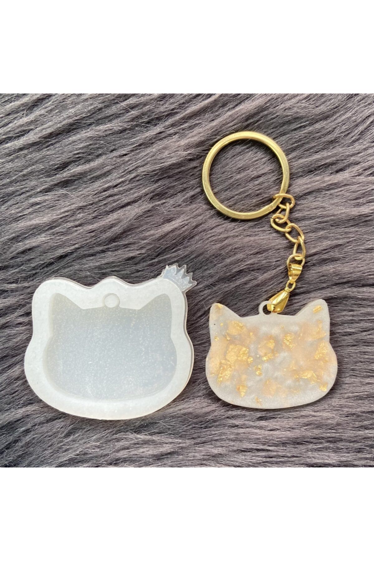 Epoksi Kalıp Epoksi Reçine Kolye Künye Anahtarlık Kedi Silikon Kalıbı , Soya Mum Kalıbı , Kokulu Taş Kalıbı