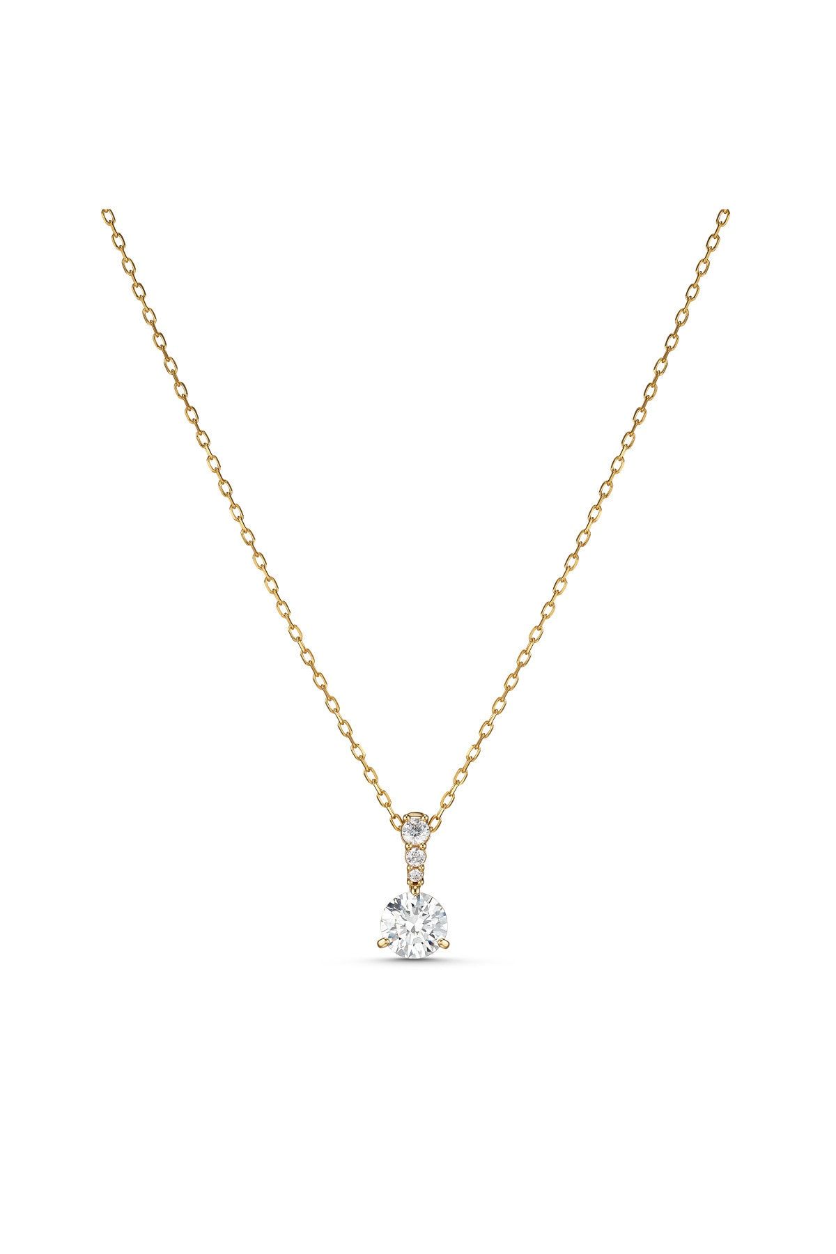 Swarovski 5511557 Kolye Solitaire-pendant 7mm Czwh-gos 5511557