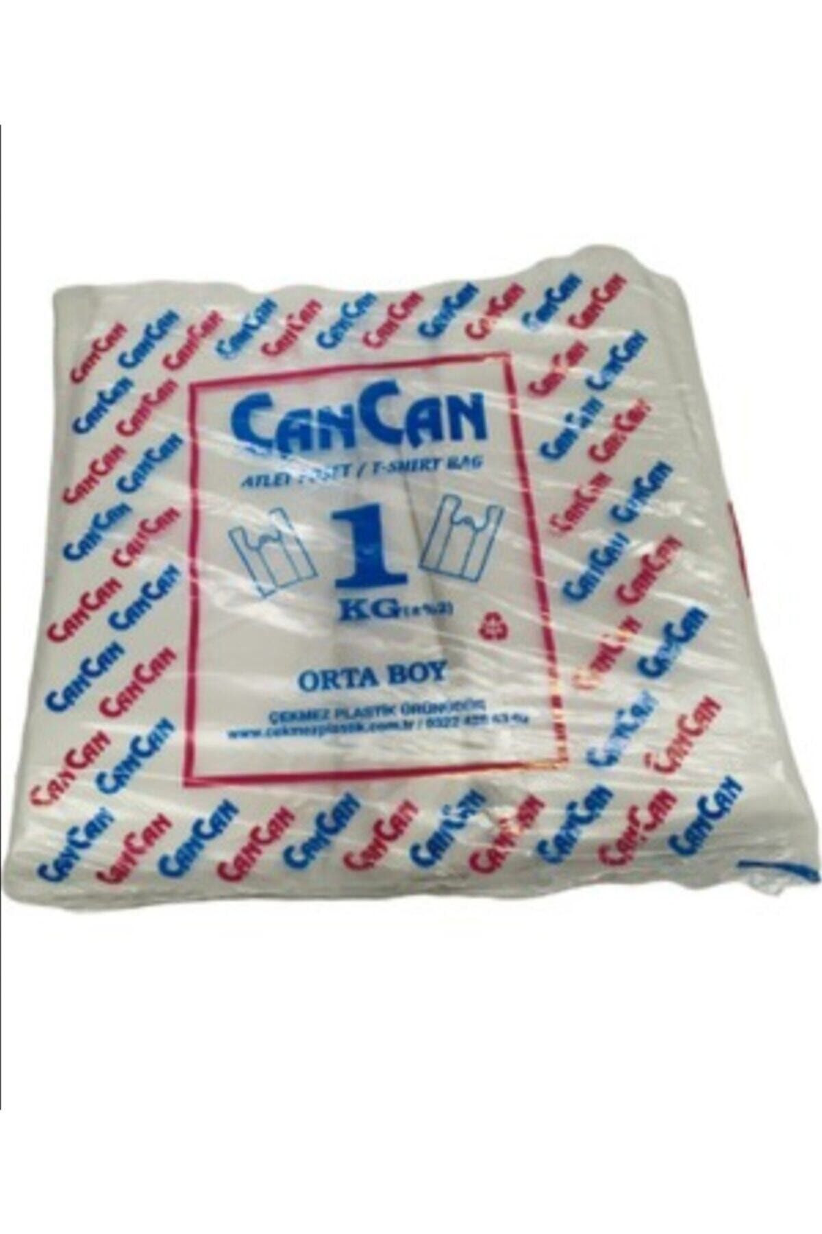 Cancan A Kalite Beyaz Hışır Atlet Poşet 1 Kg Orta Boy Poşet