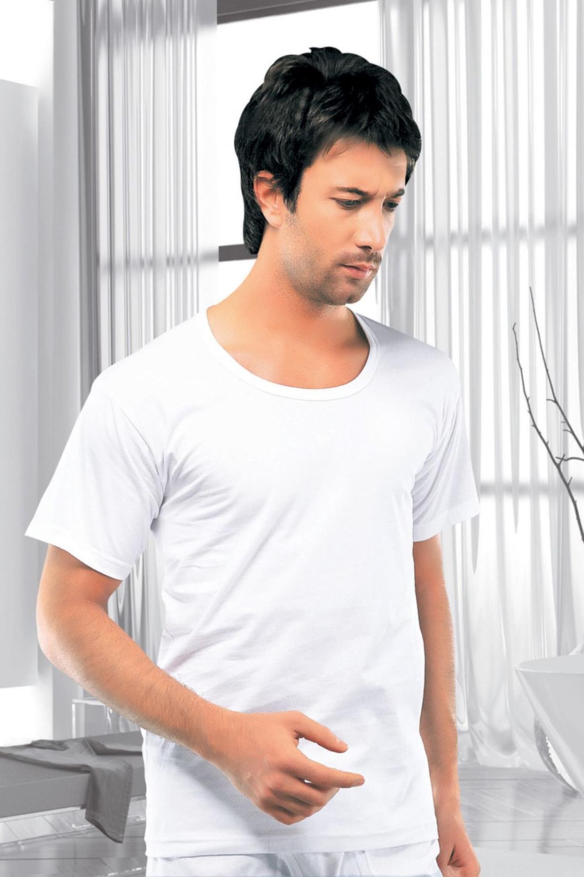 İlke 6'lı Paket Açık Yaka Erkek Fanila