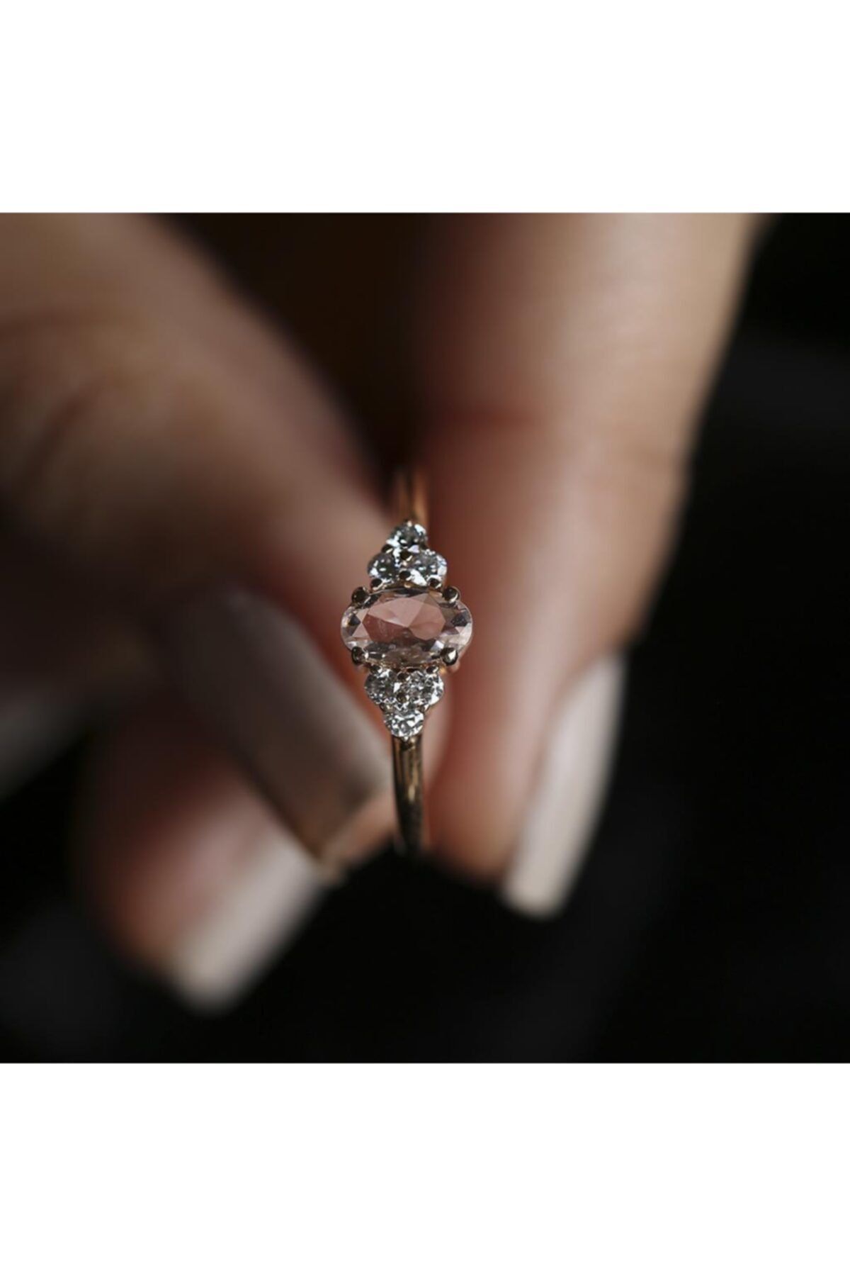 Safir Kuyumculuk Tasarım Pırlanta Morganite Yüzük