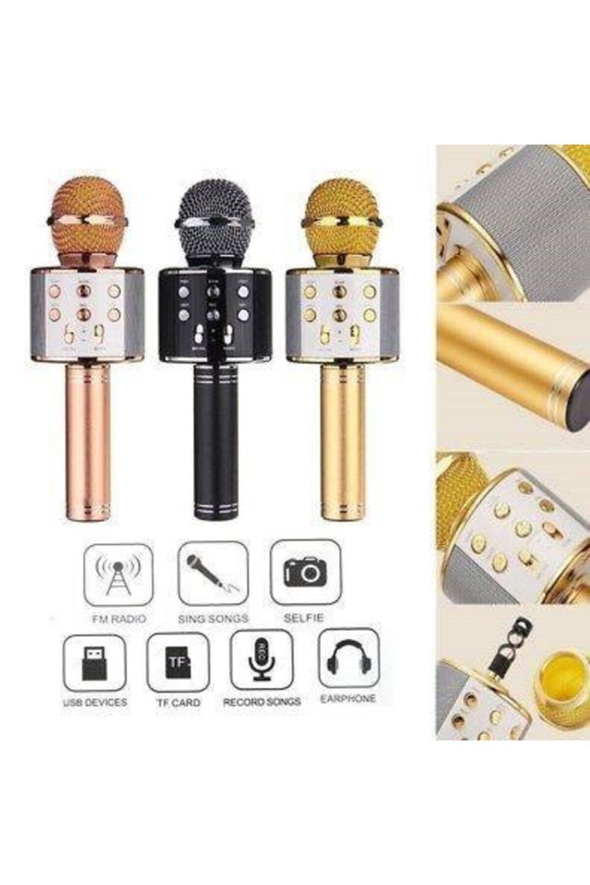 pazariz Wster Ws-858 Bluetoothlu Karaoke Mikrofon